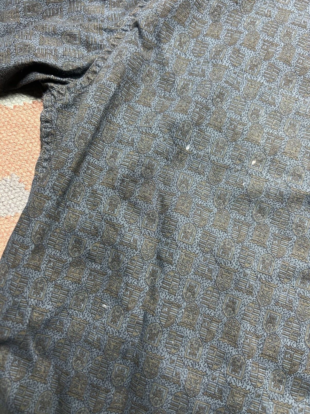 Vintage Vtg 1960s button shirt cotton all over print abstract Large Size US L / EU 52-54 / 3 - 9 Thumbnail