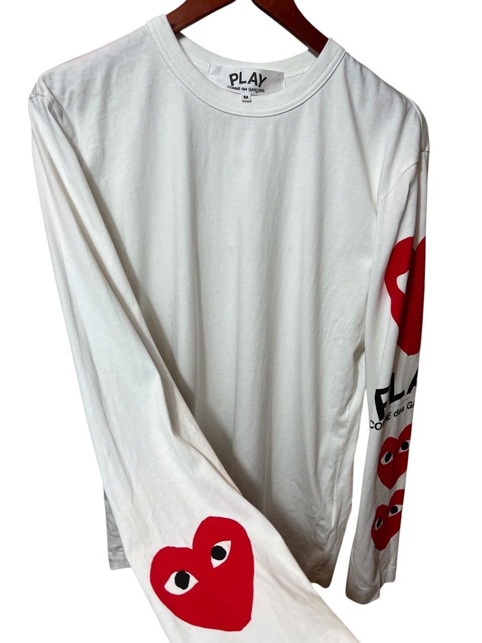 Comme des Garcons PLAY Comme des Garçons Play Multi-Heart Longsleeve White Size US M / EU 48-50 / 2 - 6 Thumbnail
