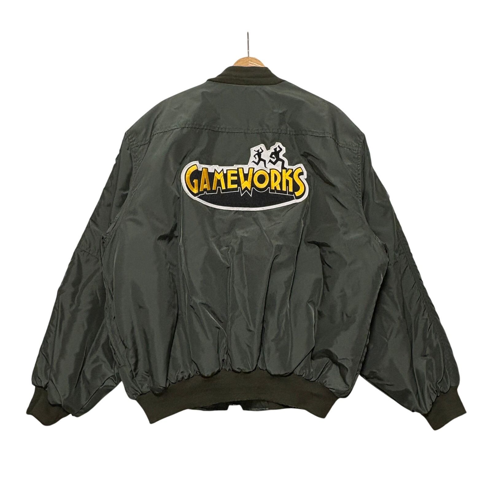 Vintage VTG 90's Sega Gameworks Green Reversible Bomber Jacket XL Size US XL / EU 56 / 4 - 5 Thumbnail