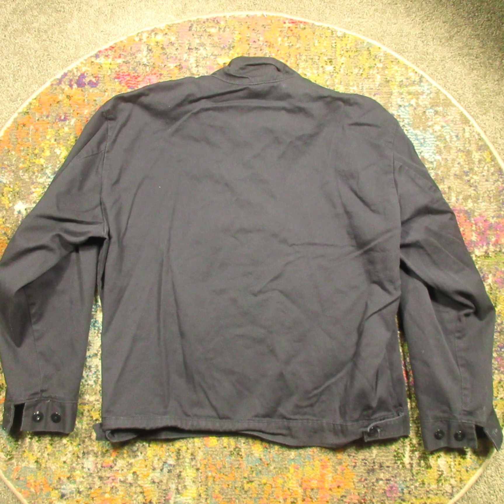 Vintage Bulwark FR Jacket Mens XL Blue Flame Resistant 10.6 ATPV Embroidered Jacket Size US XL / EU 56 / 4 - 2 Thumbnail