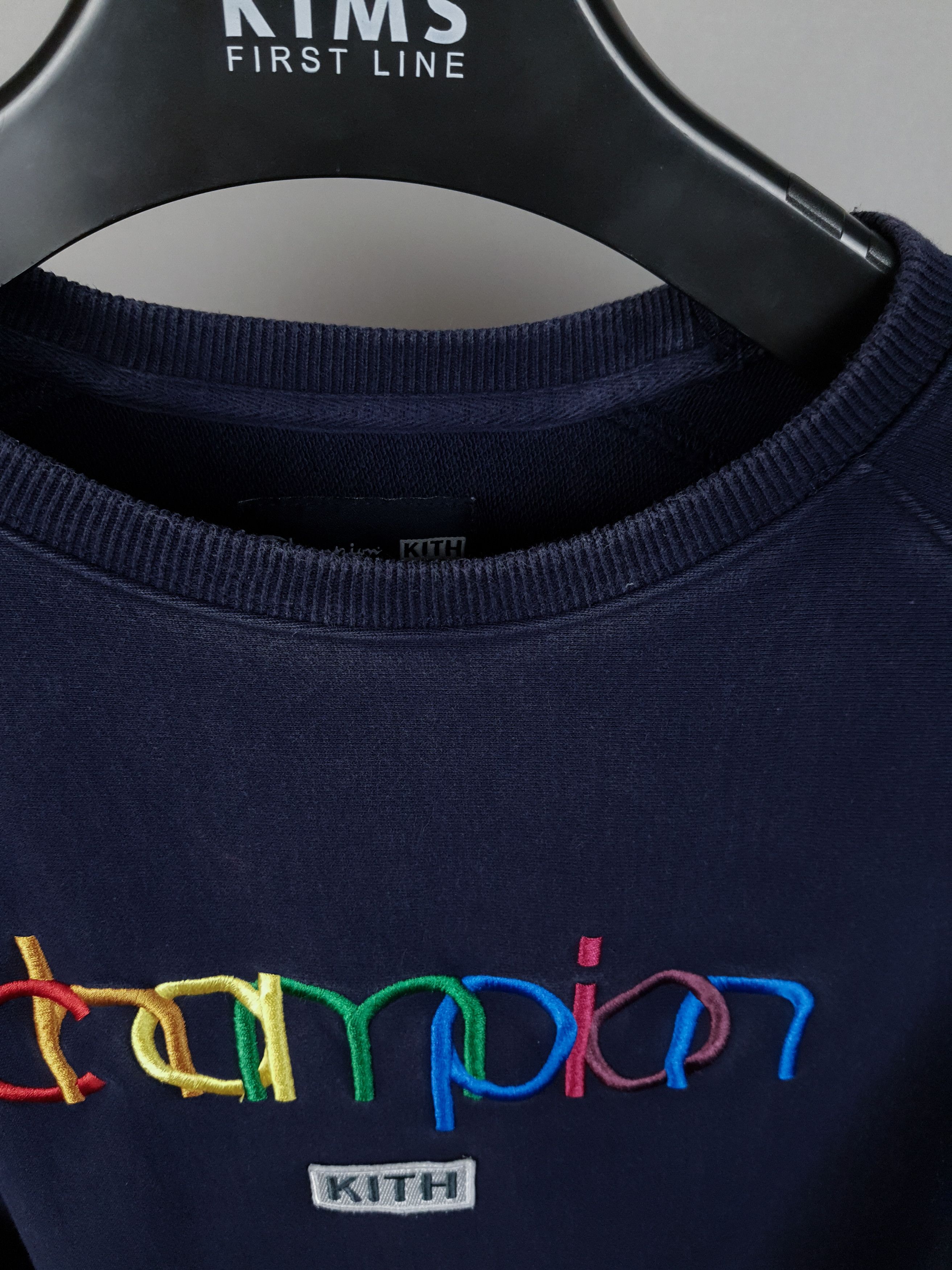 Champion × Kith 💥CHAMPION x KITH SPELLOUT MULTICOLOURED LOGO SWEATSHIRT Y2K Size US M / EU 48-50 / 2 - 6 Thumbnail