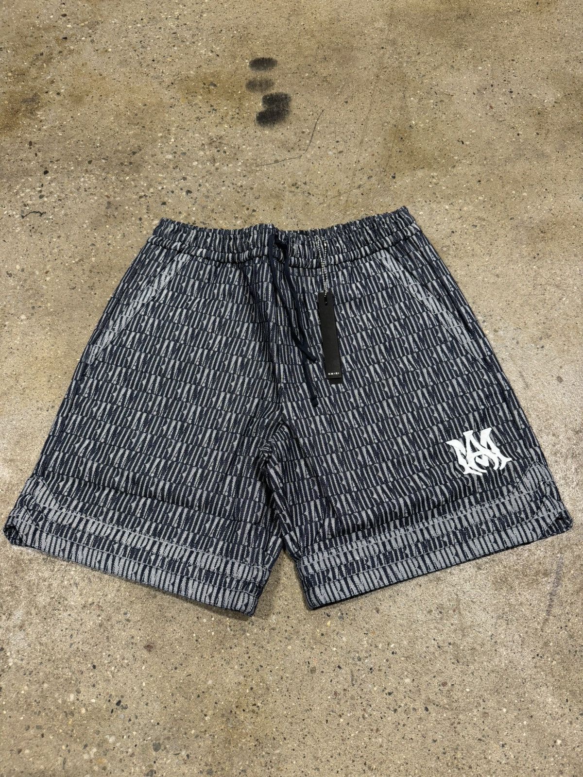 Amiri Amiri MA Jacquard BB Shorts Washed Indigo NEW 1150$ Size US 34 / EU 50 - 1 Thumbnail