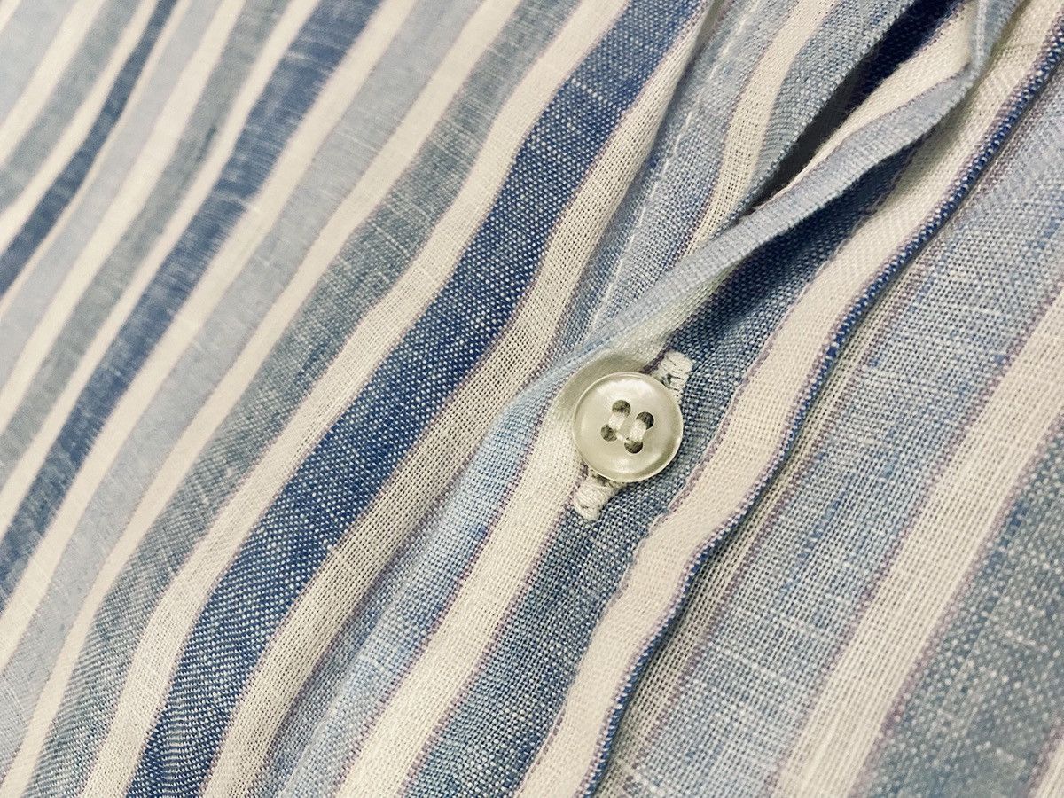 Other Sartoria Saracena Blue Beach Striped 100% Italian Linen XL Size US XL / EU 56 / 4 - 3 Thumbnail