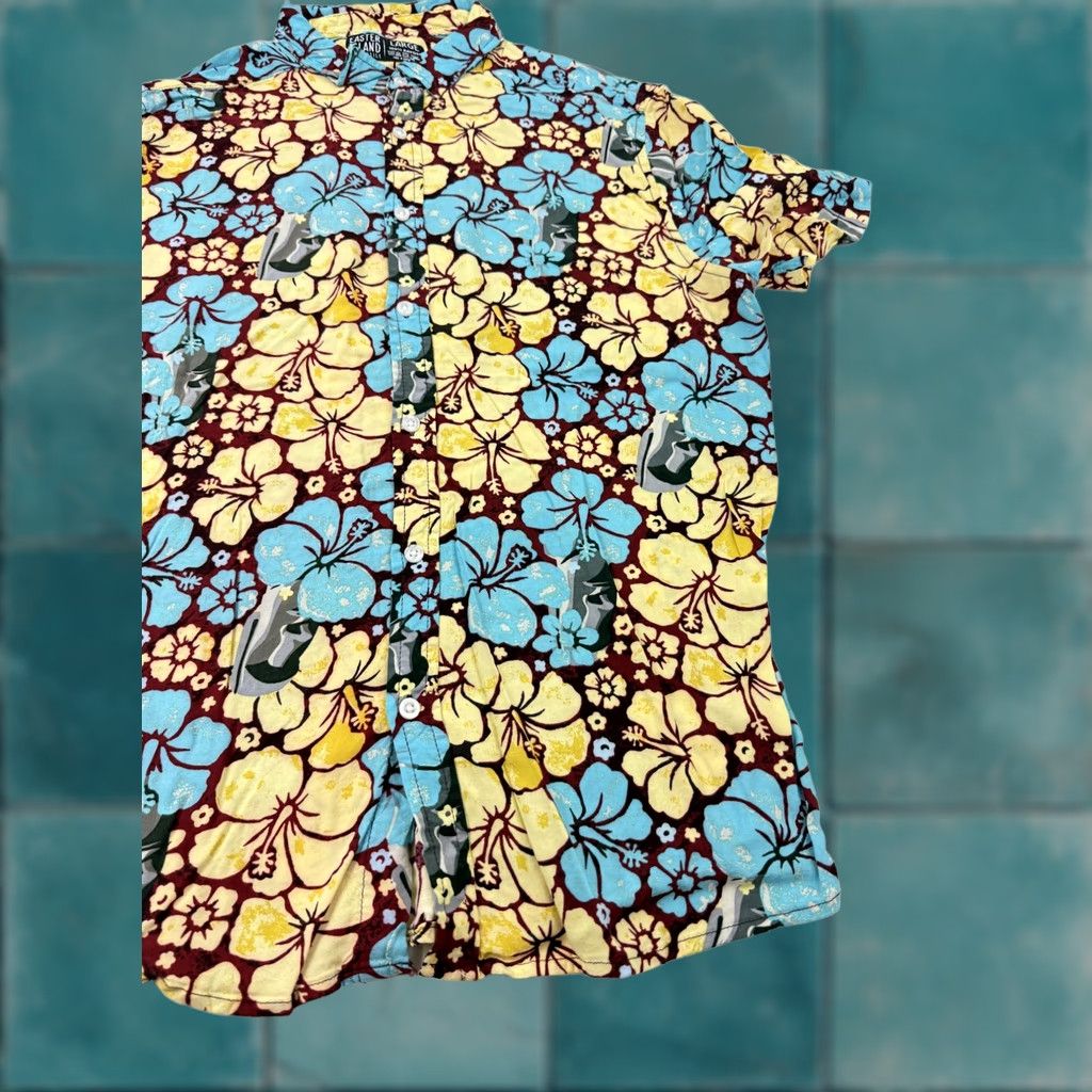 Vintage VINTAGE Easter Island Mercantile Mens Large Floral Hawaiian Shirt Size US L / EU 52-54 / 3 - 1 Thumbnail