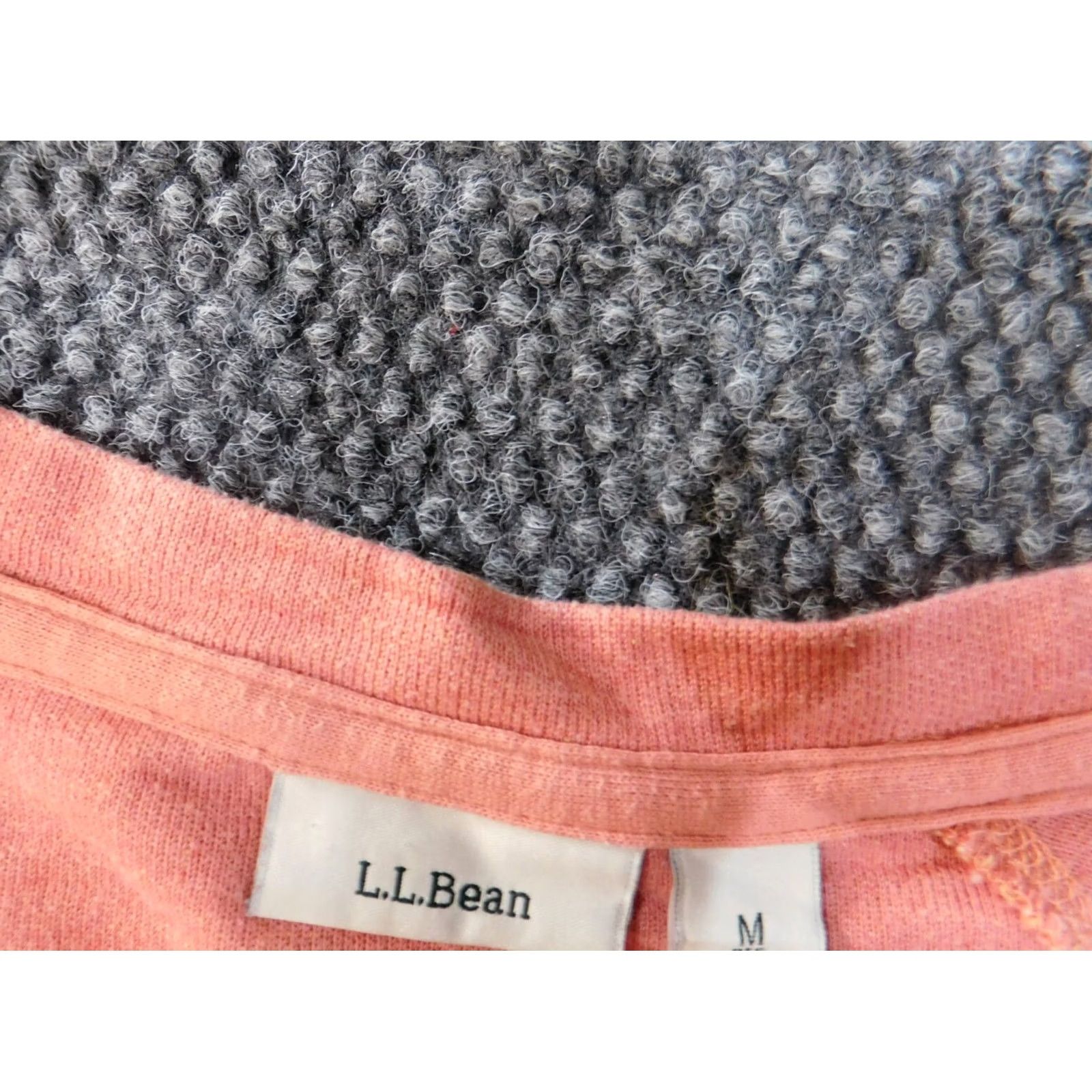 Vintage L.L. Bean Sweater Womens Medium Pink Pullover Geometric Knit Cotton Crew Neck Long Sleeve Casual Knitwear Mens Womens Girls? Size M / US 6-8 / IT 42-44 - 5 Thumbnail