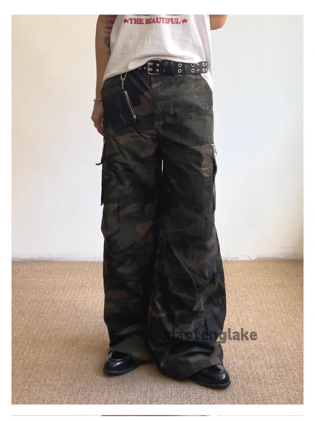 Vintage zx utility loose baggy wide Leg flared camo cargo pants Size US 28 / EU 44 - 4 Thumbnail