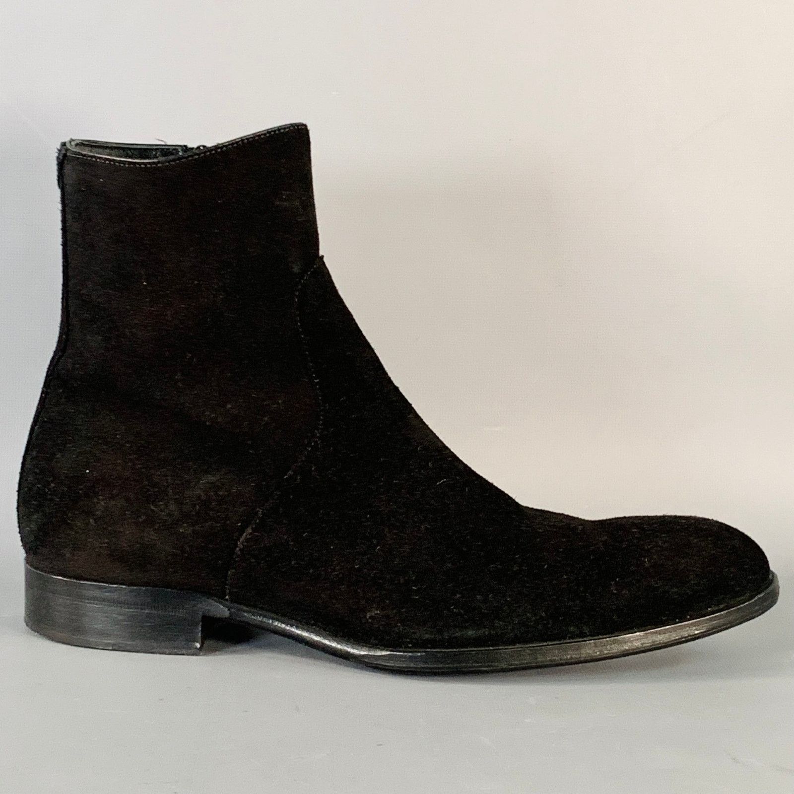 Mr. Hare MR. HARE Size 8.5 Trane Black Suede Side Zipper Ankle Boots Size US 8.5 / EU 41-42 - 2 Thumbnail