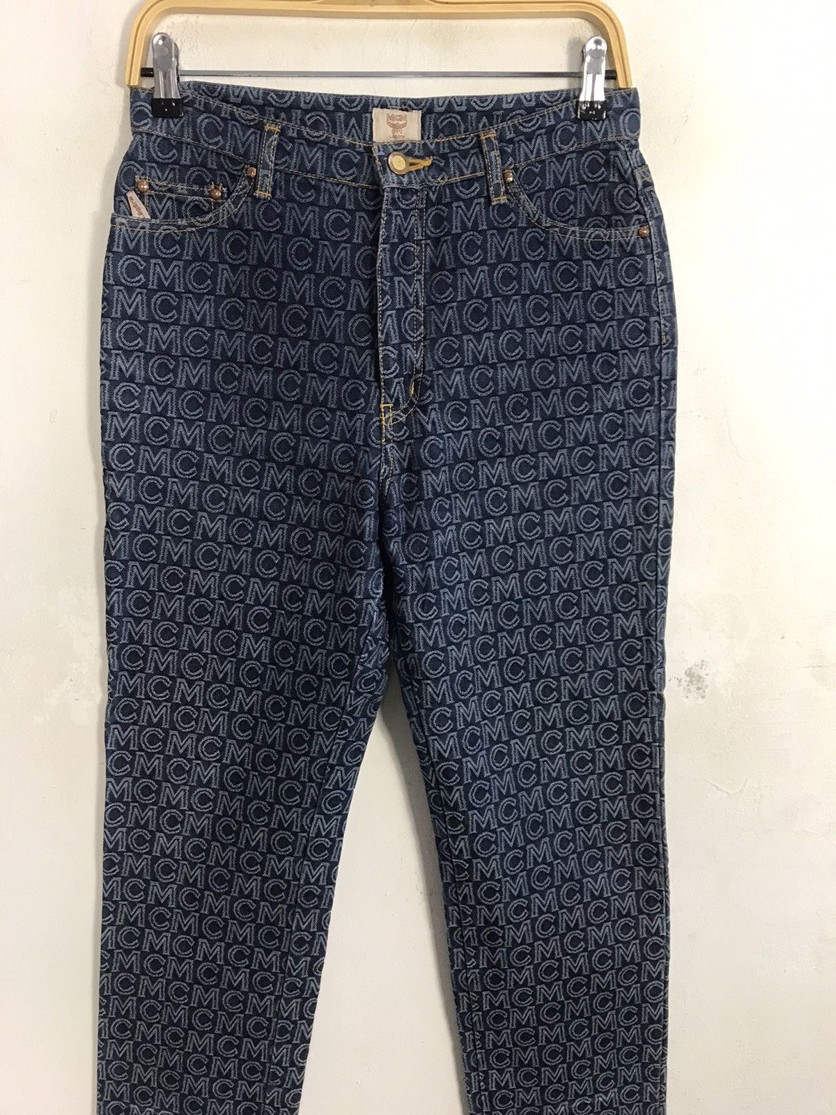 MCM MCM Legere Jeans Nova Checked Monogram Logo Denim Size 29" - 5 Thumbnail