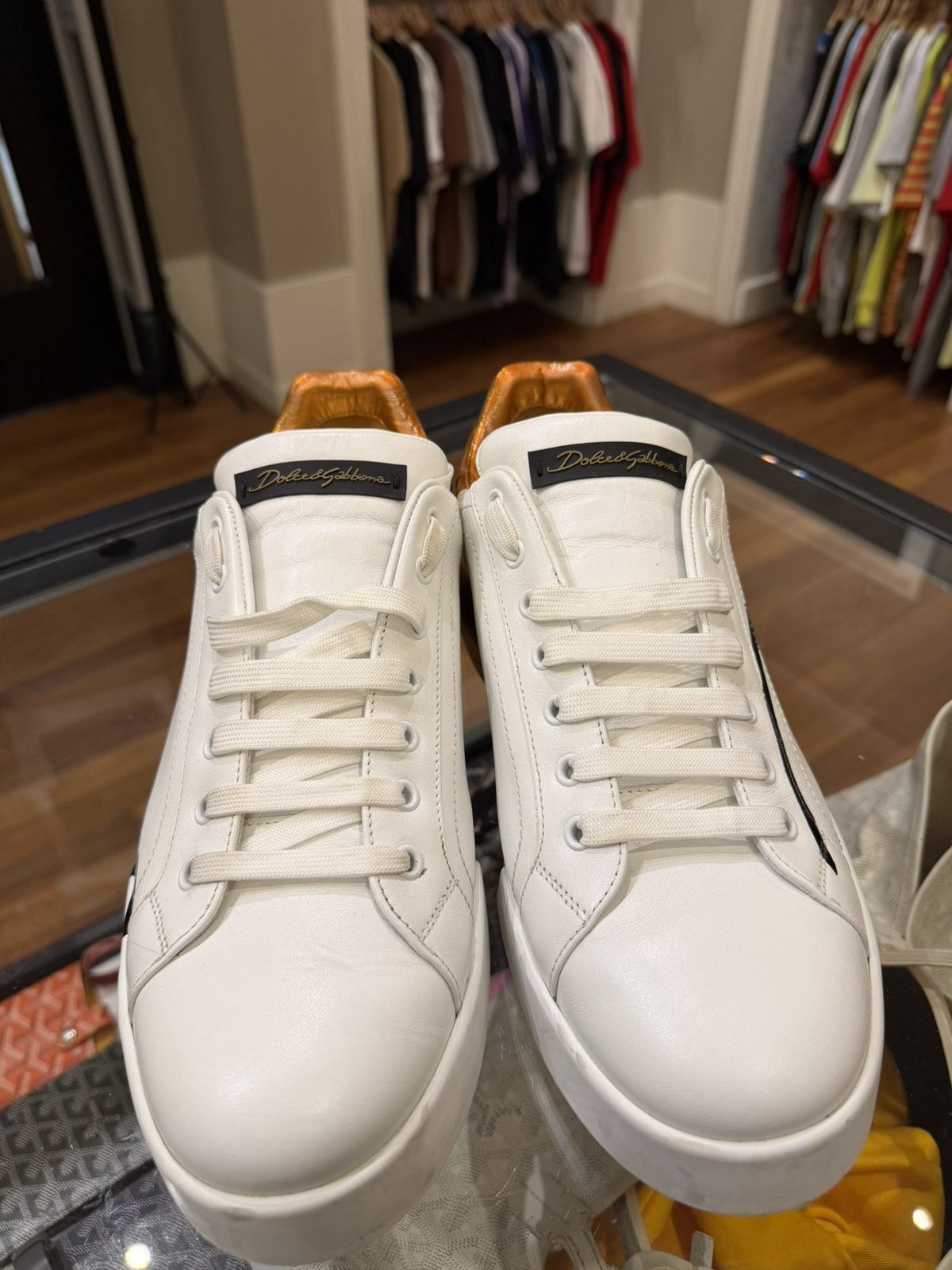 Dolce & Gabbana Dolce & Gabbana Portofino -Gold White Size US 10.5 / EU 43-44 - 5 Thumbnail