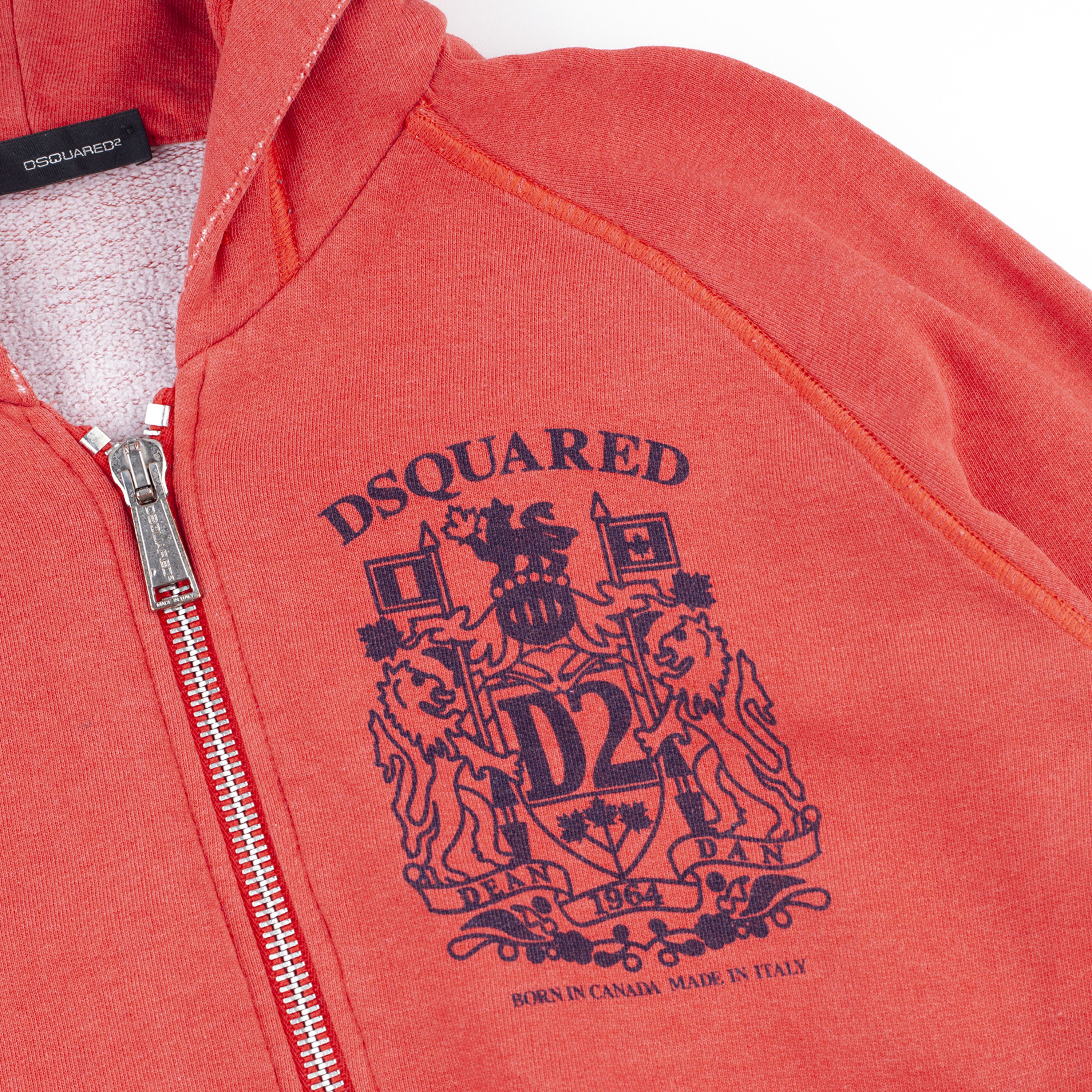Dsquared2 DSQUARED2 Vintage Coral Hooded Cotton Jacket (L) Size US L / EU 52-54 / 3 - 2 Thumbnail