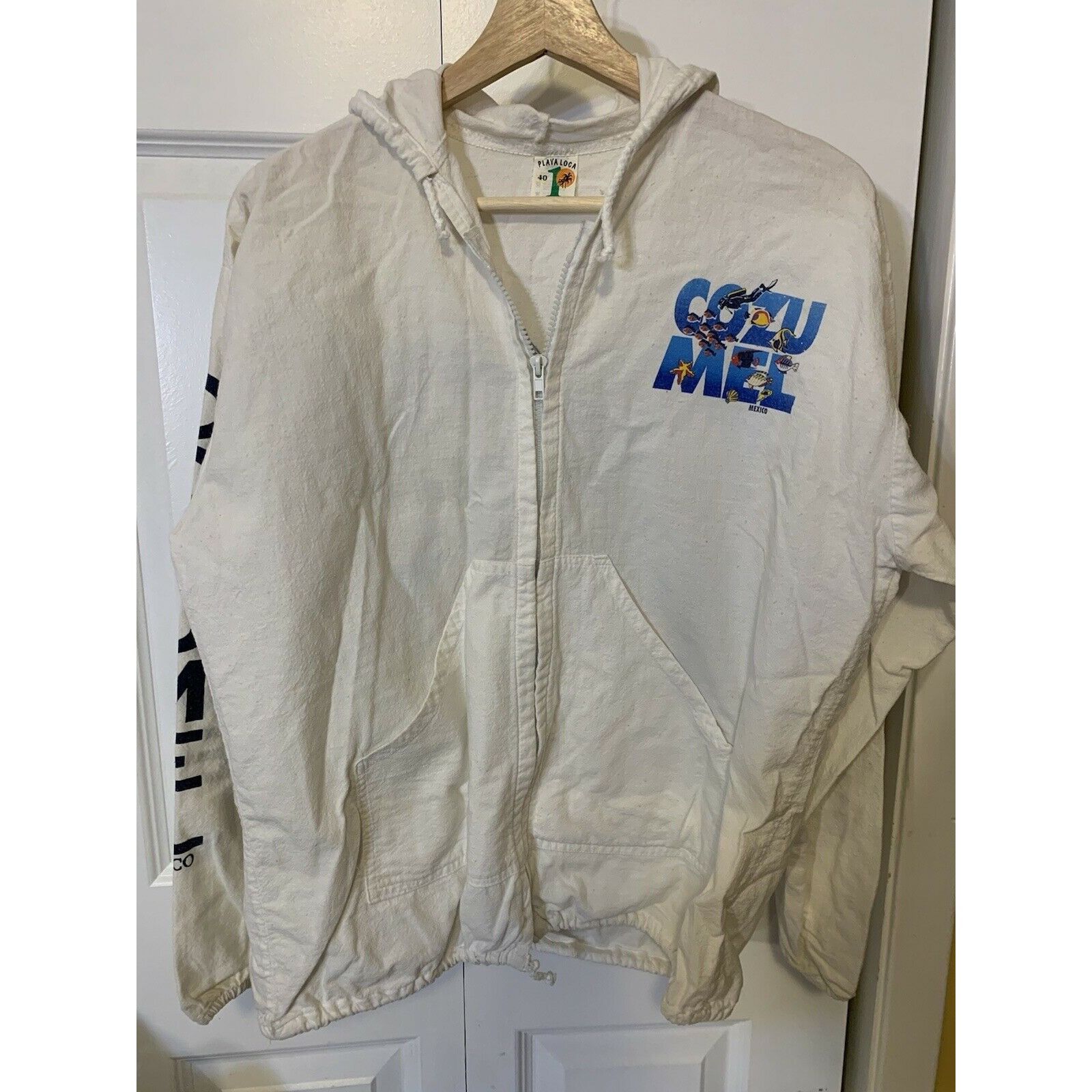 Other La Iguana Hoodie Full Zip Jacket Vtg 90 Cozumel Mexico Sz L Size US L / EU 52-54 / 3 - 7 Thumbnail