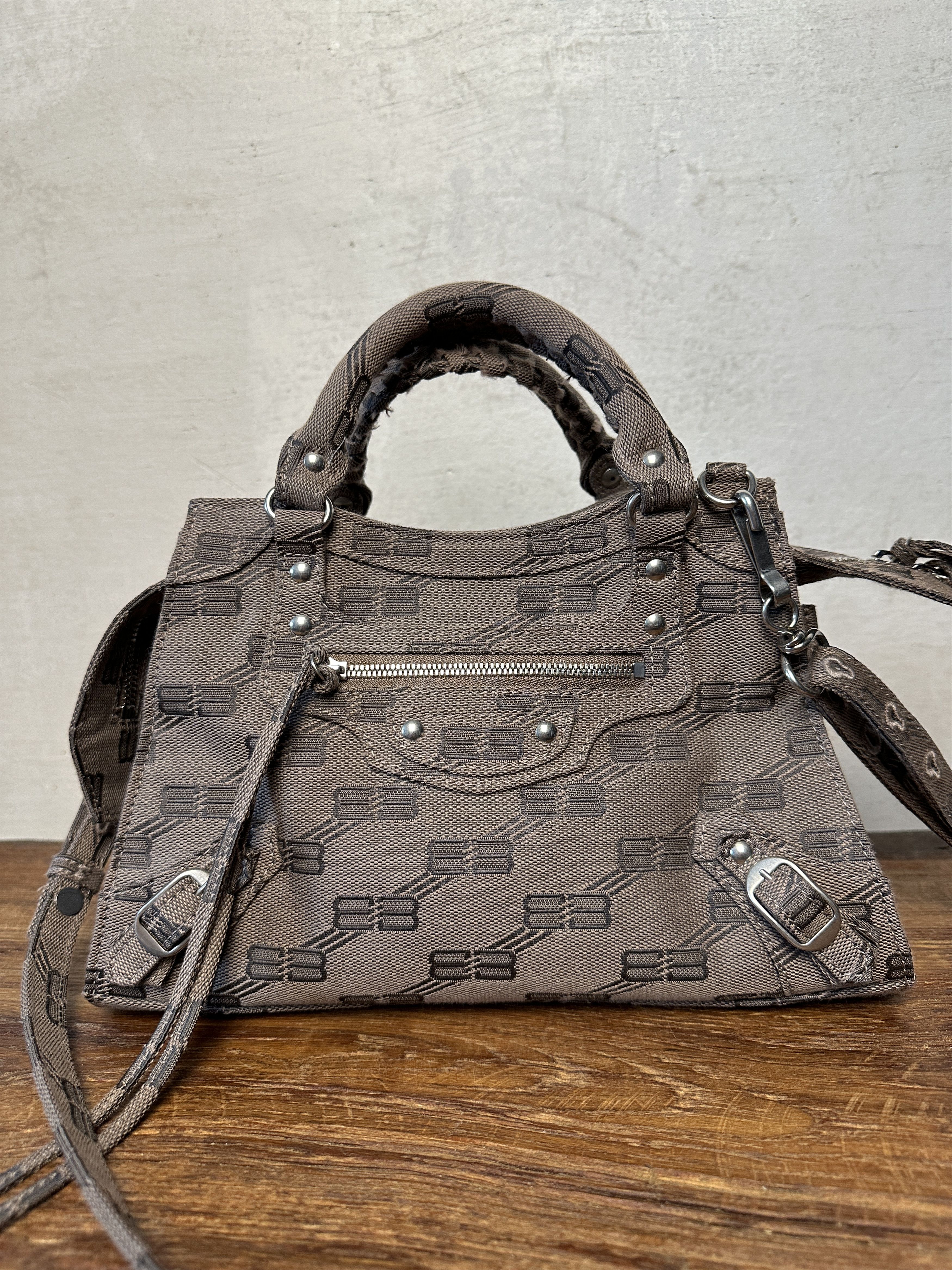 Balenciaga Balenciaga Neo Cagole City XS Canvas Tote Bag Size ONE SIZE - 4 Thumbnail