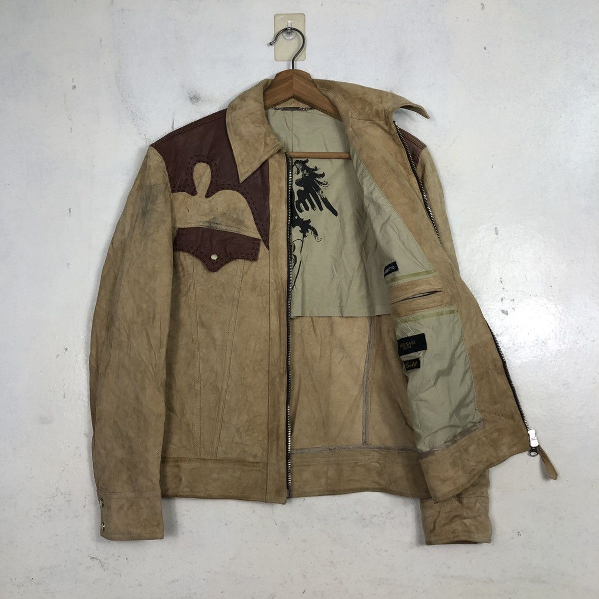 Hysteric Glamour 💥VINTAGE SUEDE LEATHER JACKET WESTERN SABI SABI BIKER Size US S / EU 44-46 / 1 - 12 Thumbnail