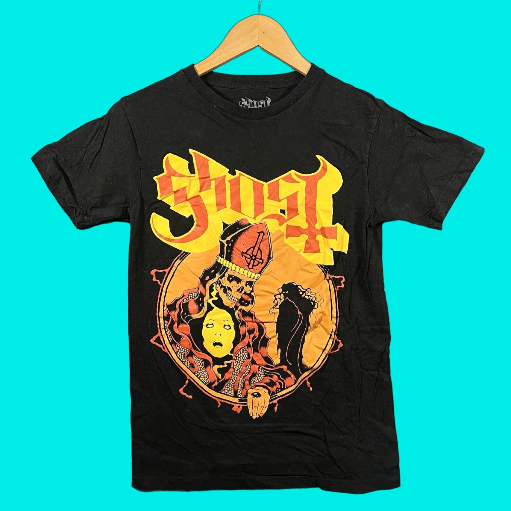 Vintage VINTAGE Ghost BC Papa Emeritus Shirt Mens M Ghost Black Logo Graphic Print Short Sleeve Crew Neck Jersey T-Shirt Metal Rock Band Size US M / EU 48-50 / 2 - 1 Thumbnail