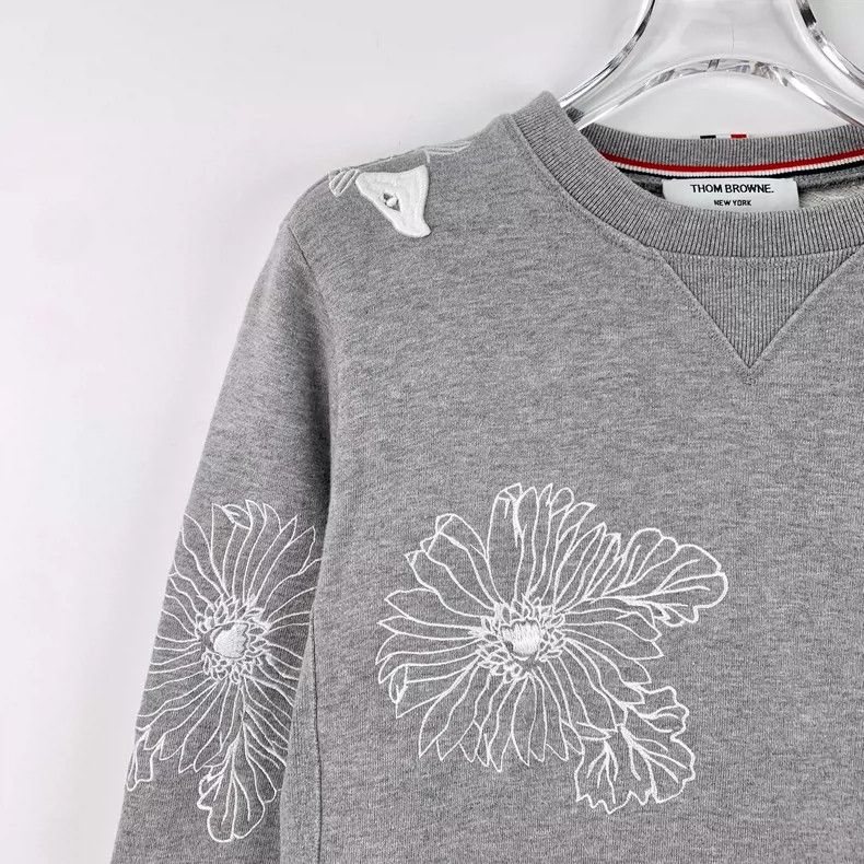 Thom Browne Thom browne Gray classic four-bar floral print cotton round Size US S / EU 44-46 / 1 - 3 Thumbnail