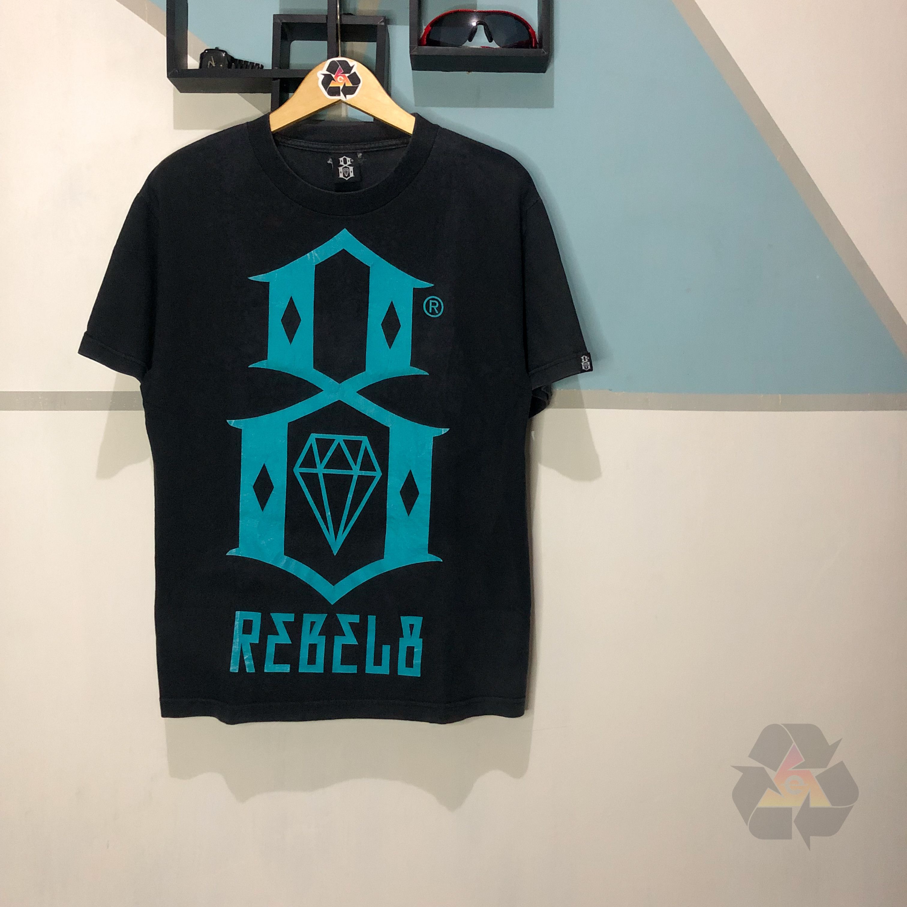 Rebel8 × Vintage Rebel 8 Vintage Big Logo T-Shirt Y2K Size US L / EU 52-54 / 3 - 1 Thumbnail