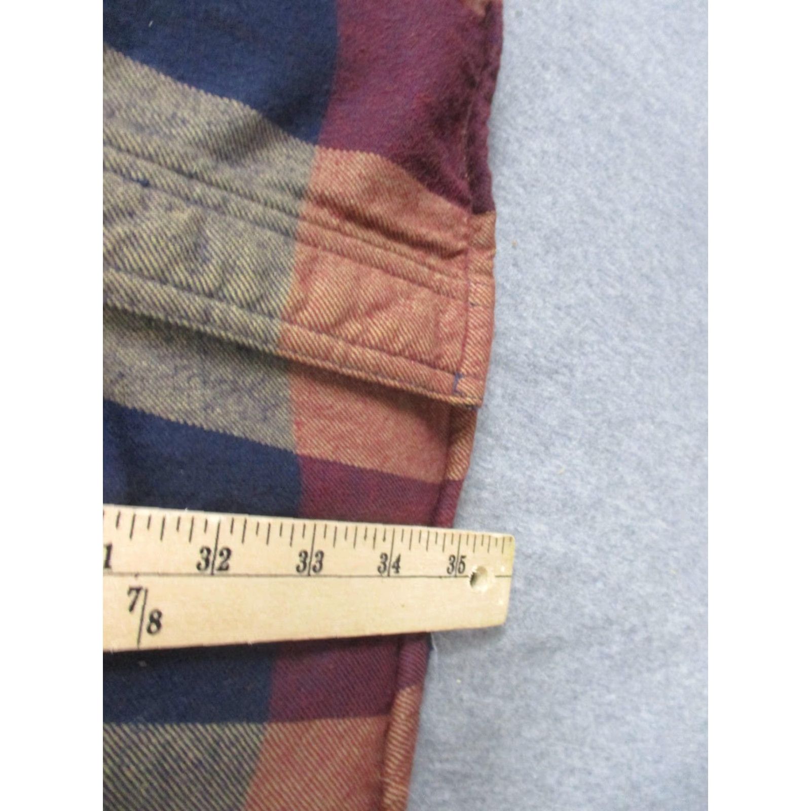 Vintage Ruff Hewn Shirt Mens 2XLT Blue Red Plaid Flannel Fleece Lined Button Up Outdoor Shirt Size US XXL / EU 58 / 5 - 5 Thumbnail