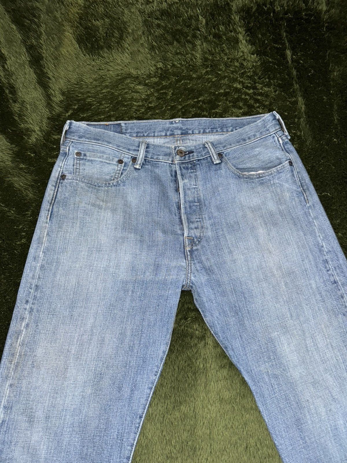 Levi's [W33/L32] Levi’s 501 Stone Wash Denim Pants Light Indigo Size US 33 - 5 Thumbnail