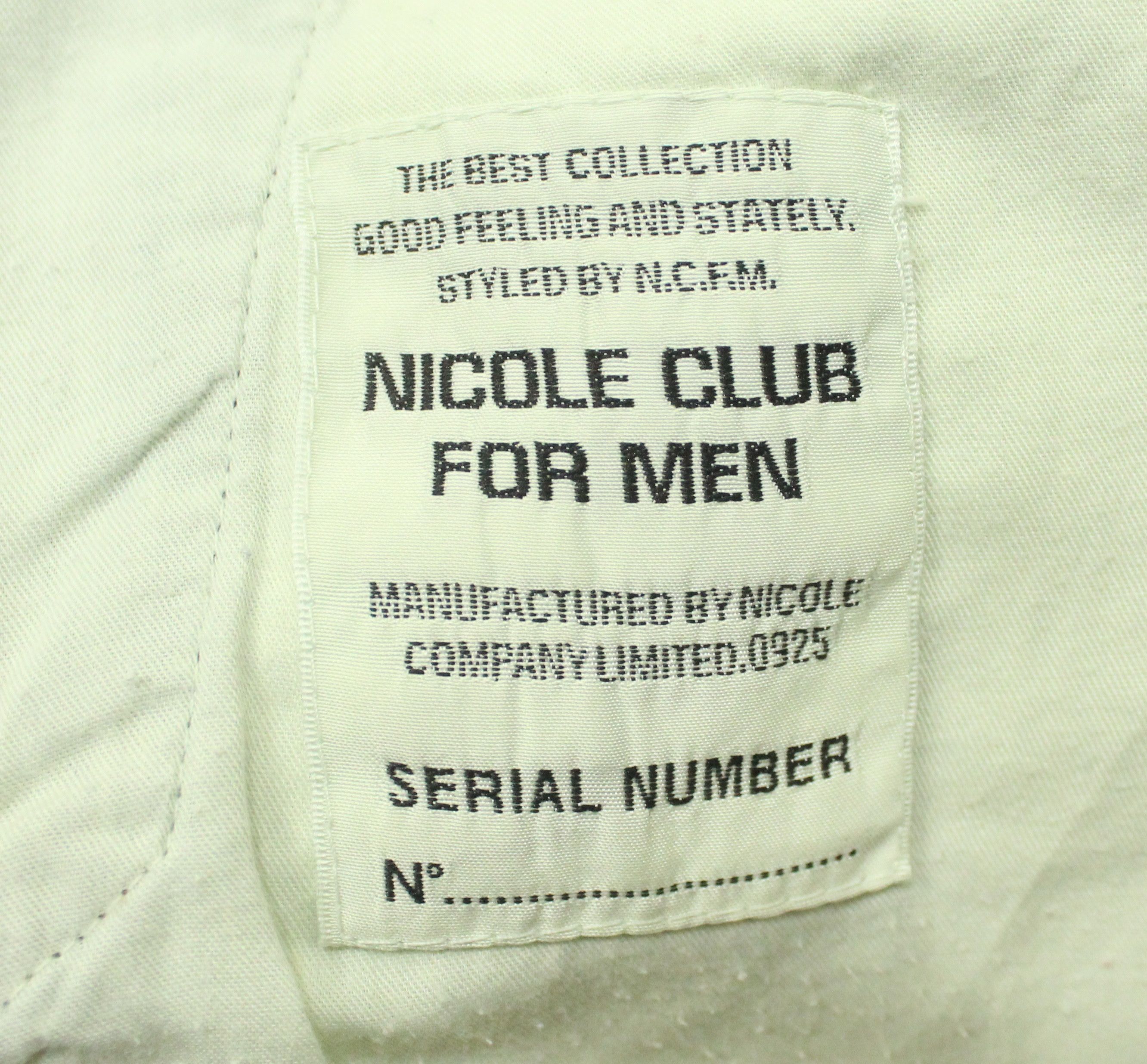 Japanese Brand Open Leg Button NICOLE CLUB FOR MEN Denim Pocket Button Size US 32 / EU 48 - 18 Thumbnail