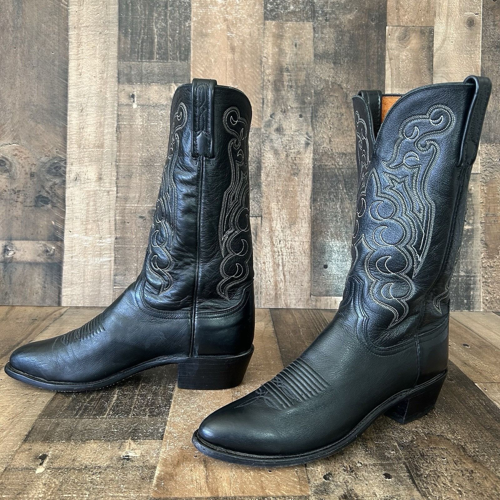 Lucchese Lucchese 1883 Black N1613J4 Western Cowboy Boots Mens 9 D Size US 9 / EU 42 - 12 Thumbnail