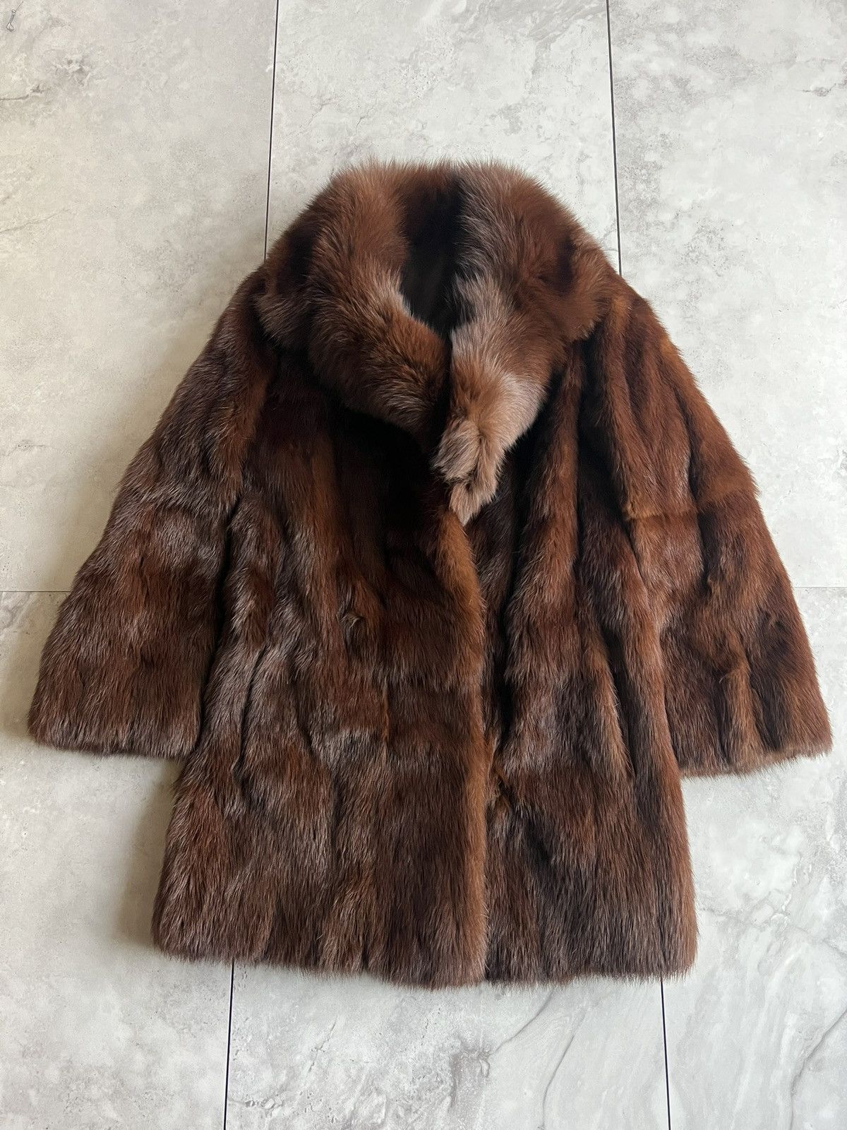 Vintage Vintage Mink Fox Fur Coat Size S / US 4 / IT 40 - 1 Thumbnail
