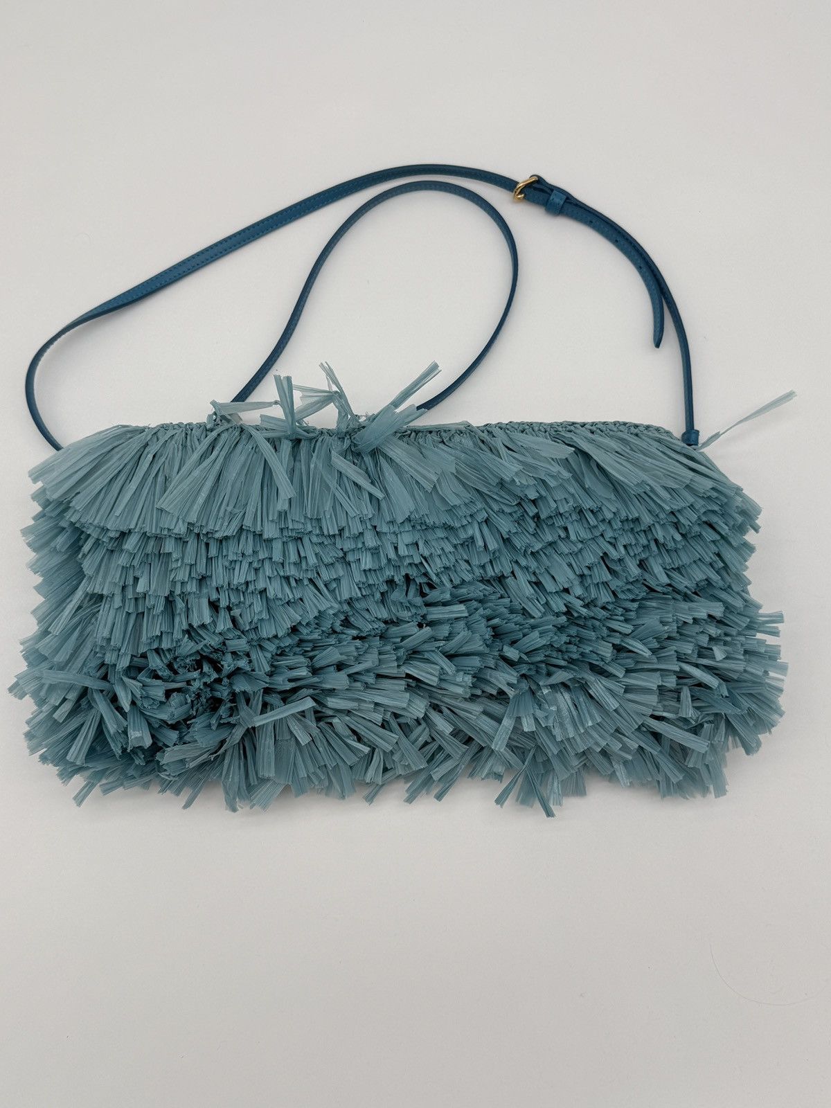 Prada Prada Blue Fringed Clutch Bag Size ONE SIZE - 5 Thumbnail