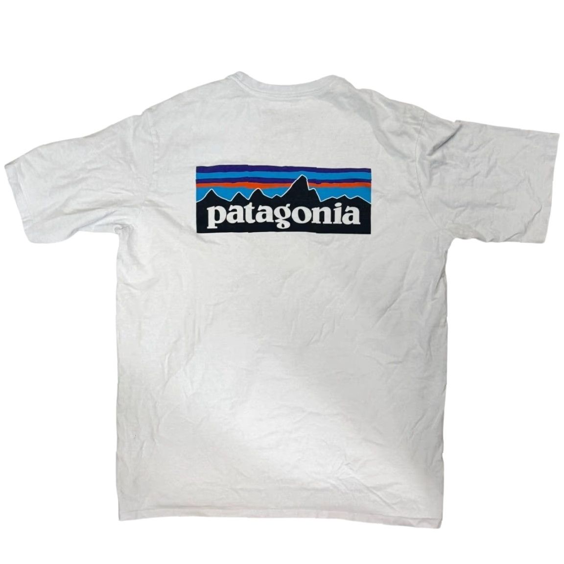 Patagonia VINTAGE Patagonia Men's P-6 Logo Light Blue Short Sleeve Responsibili-Tee Size L Size US 31 - 2 Thumbnail