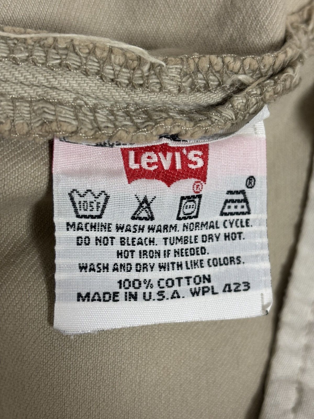 Levi's Vintage Levis 501 Beige Denim Jeans Pants 90s USA Made Size 28" / US 6 / IT 42 - 8 Thumbnail