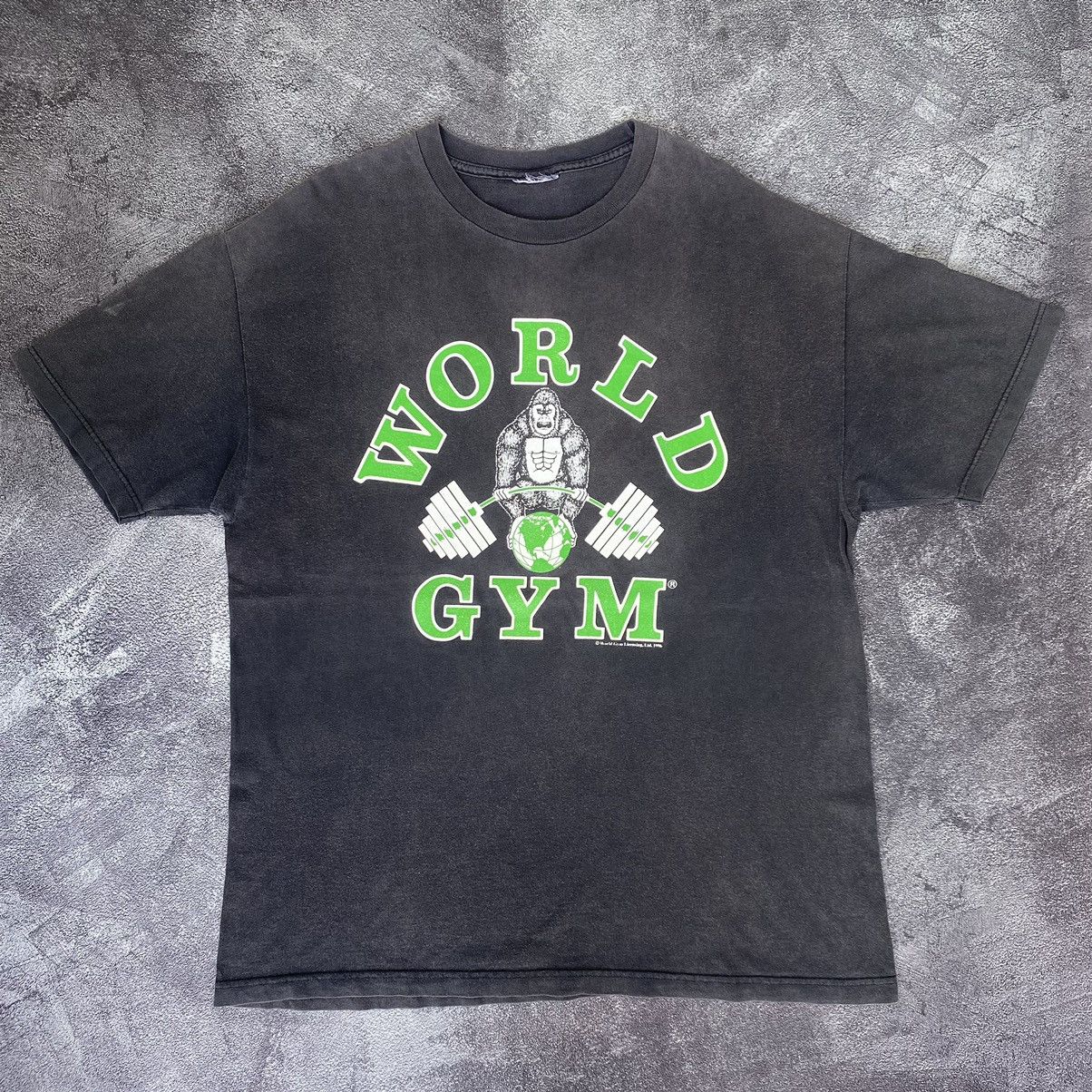 Vintage Vintage 90s World Gym T shirt Size US L / EU 52-54 / 3 - 1 Thumbnail