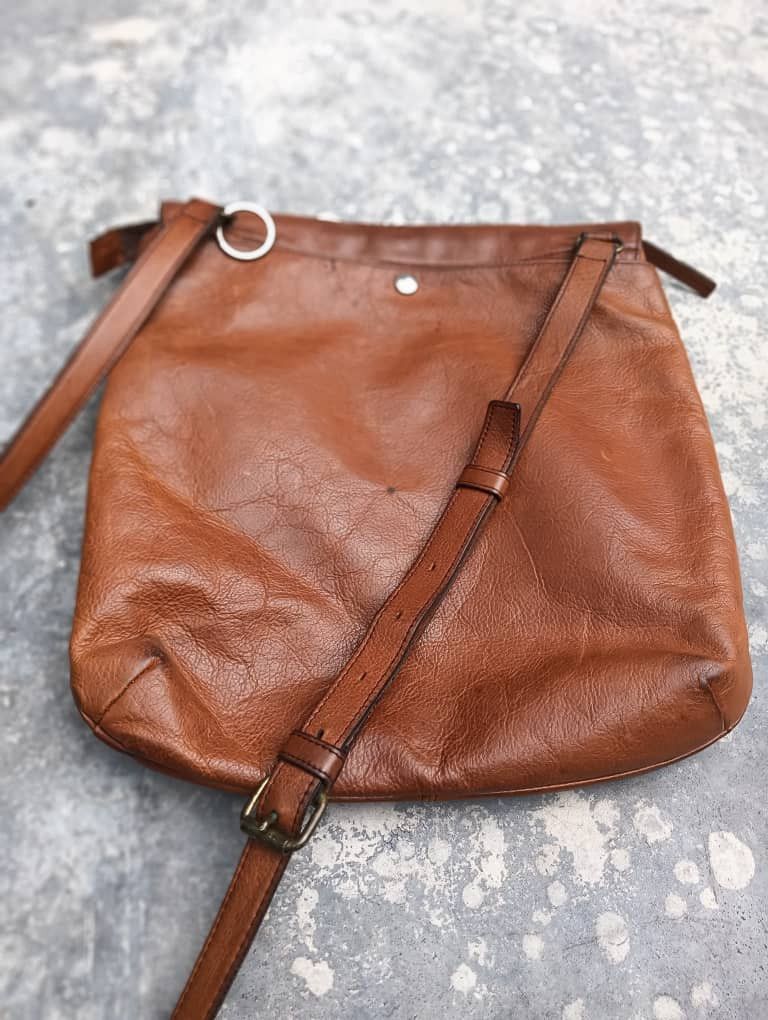 image of Vintage Art Berg Leather Shoulder Bag, Men's