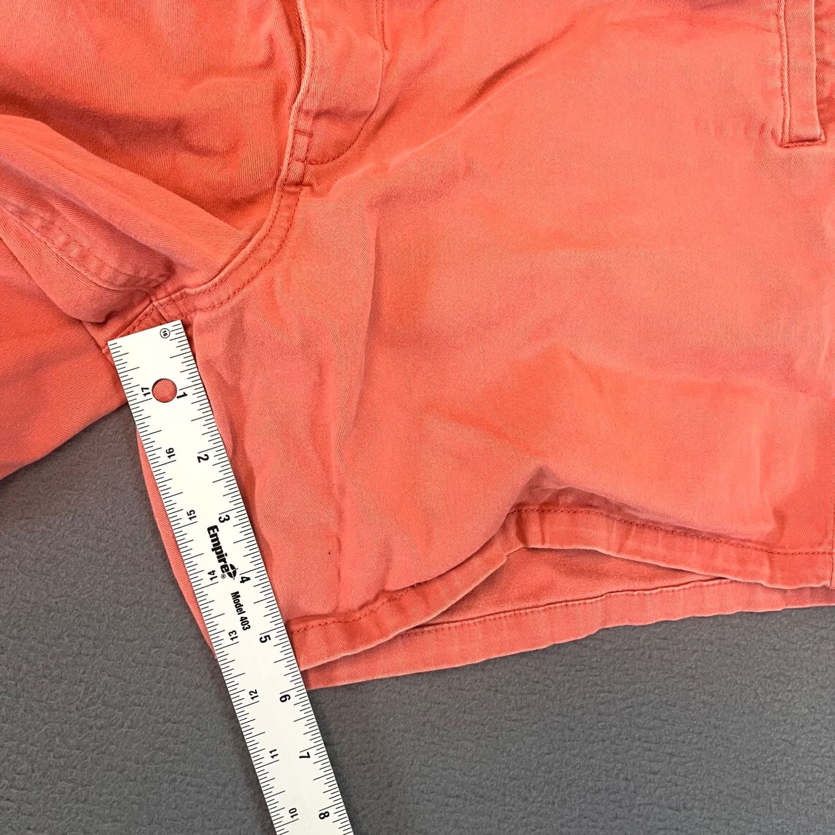 Vintage American Rag Cie Mens Lg Bermuda Shorts 30W 6" Pink Button Pockets Travel Casual Cotton Flat Front Mid Rise Summer Spring Mens Size US 33 - 5 Thumbnail