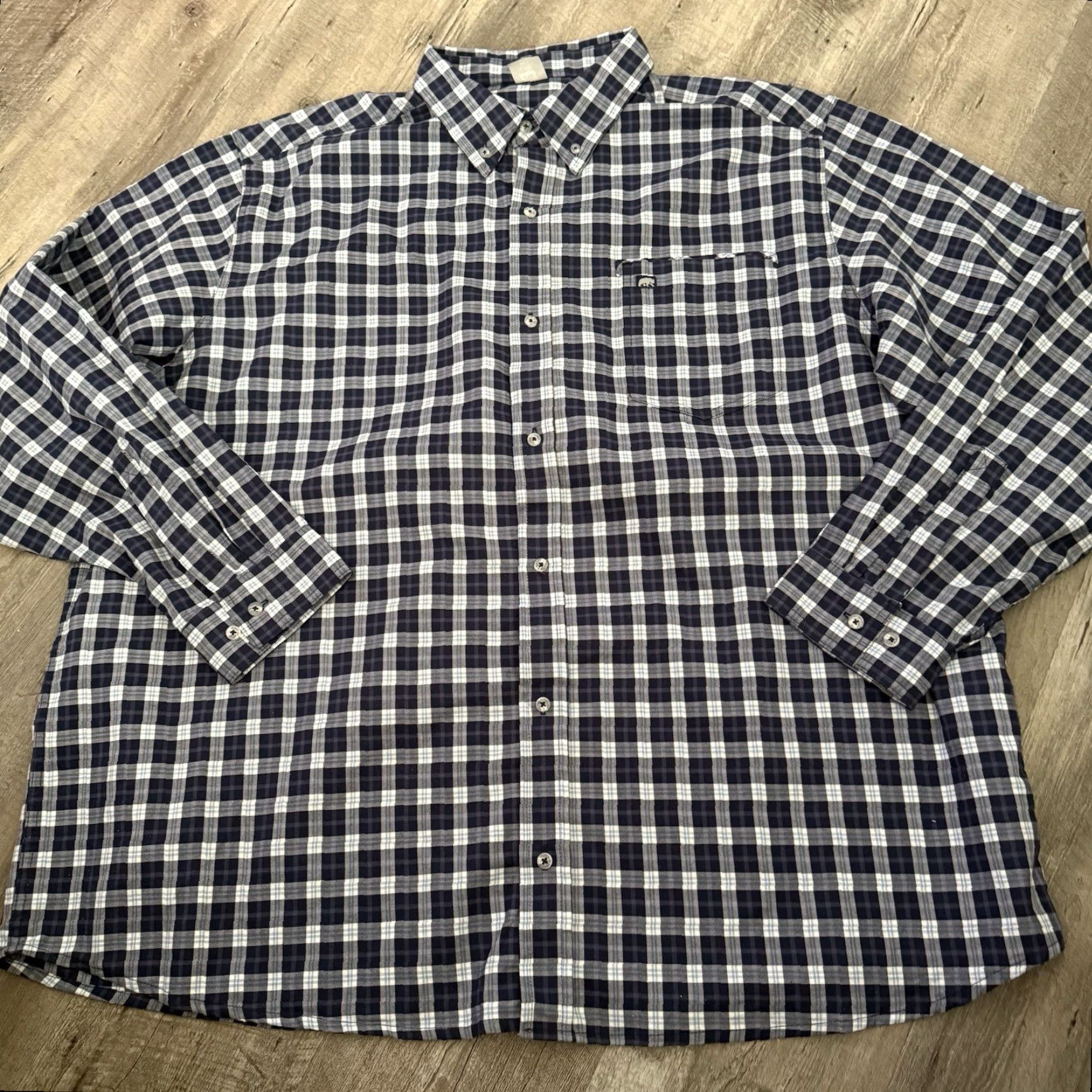 Vintage Berne Shirt Mens 4XLT Button-Up Plaid Blue Cotton Blend Workwear Tunic? Size US XXL / EU 58 / 5 - 7 Thumbnail