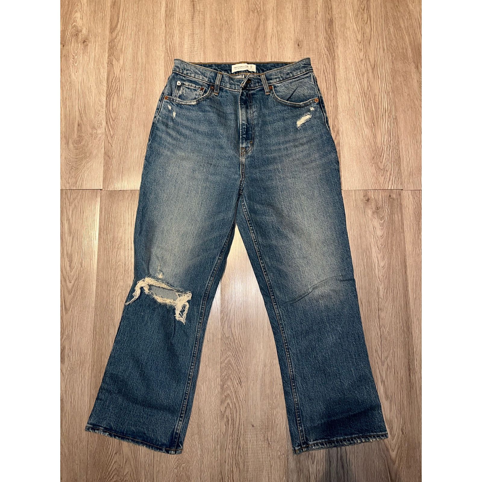 Abercrombie & Fitch Abercrombie & Fitch - Curve Love kick flare Distressed / 8R Size 30" / US 8 / IT 44 - 2 Thumbnail