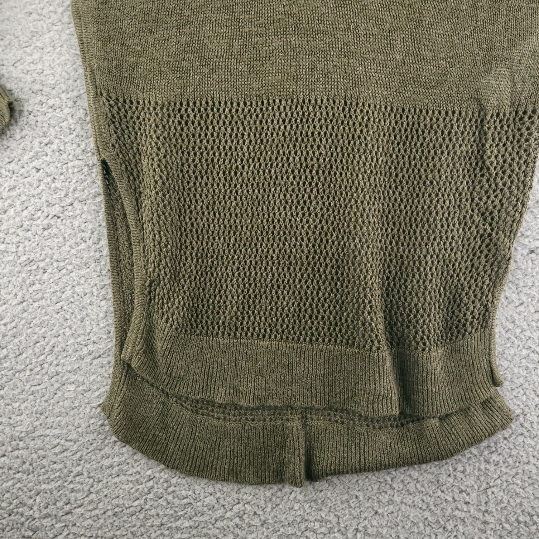 Banana Republic Banana Republic Tunic Sweater Womens Small Green Knit Long Sleeve Sheer Solid Round Neck Vintage No Size S / US 4 / IT 40 - 4 Thumbnail