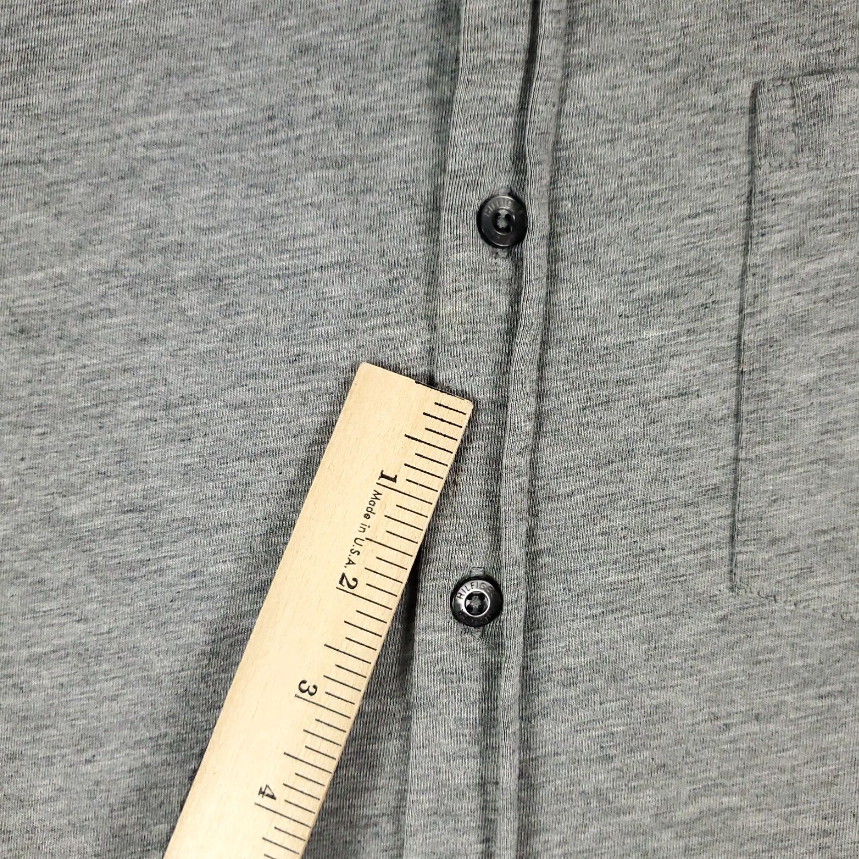 Tommy Hilfiger Tommy Hilfiger Shirt Men L Gray Short Sleeve Button-Up Cotton Casual Logo Mens Size US L / EU 52-54 / 3 - 3 Thumbnail