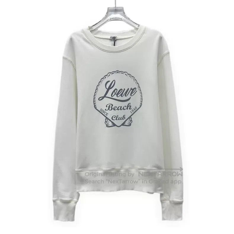 Loewe Loewe Off-white logo round neck long sleeve sweatshirt Size M / US 6-8 / IT 42-44 - 1 Thumbnail