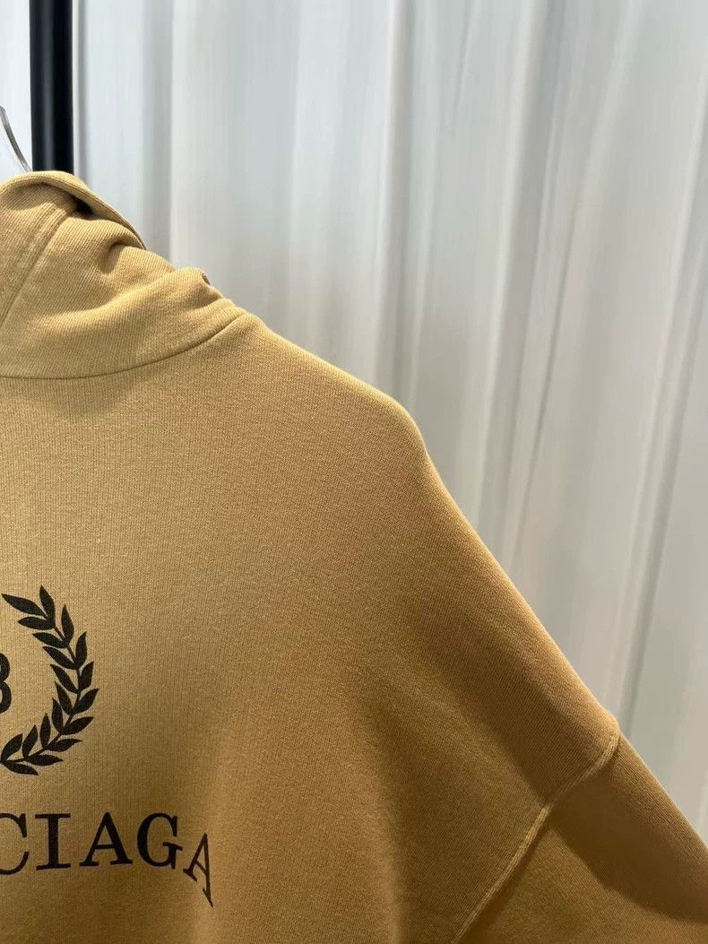 Balenciaga Balenciaga Khaki Wheatear Hoodie Size US M / EU 48-50 / 2 - 6 Thumbnail