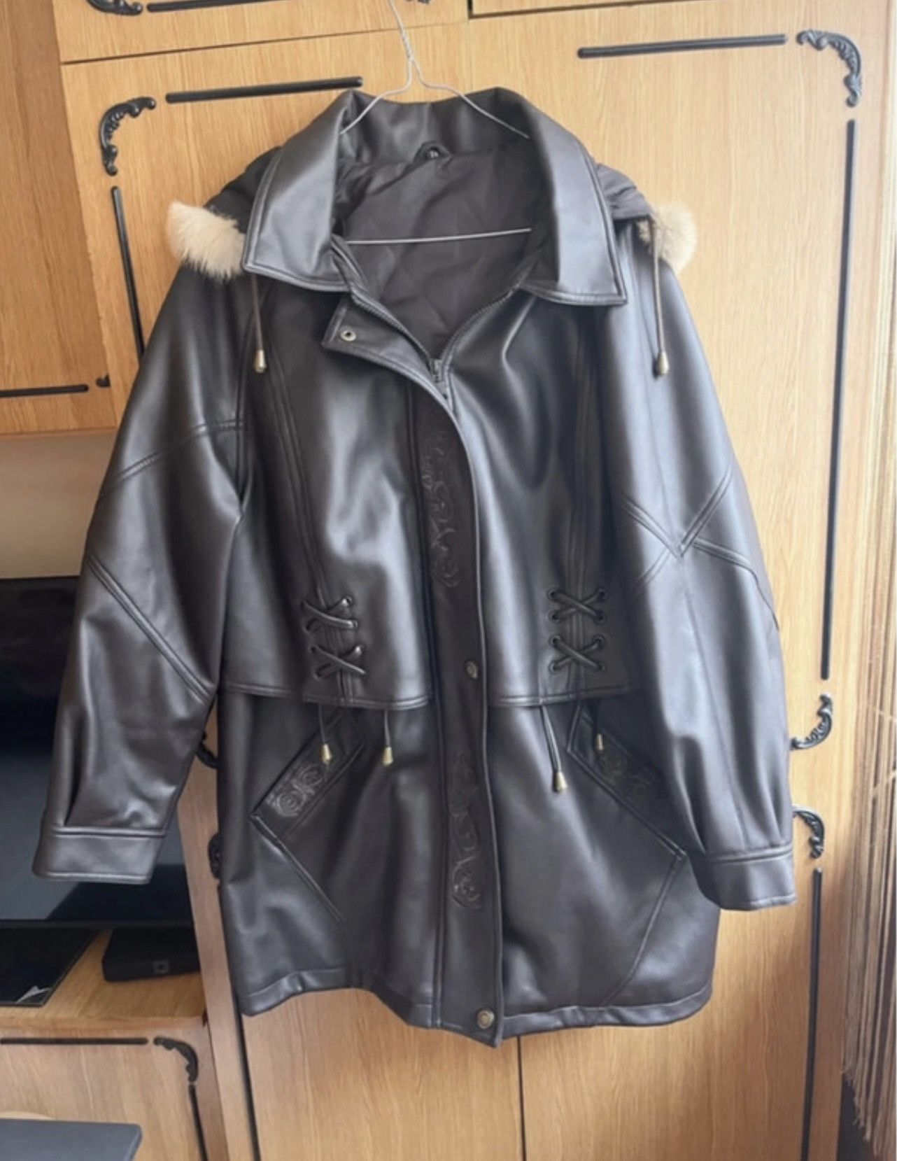 Other Vintage leather jacket real fur XL Size XL / US 12-14 / IT 48-50 - 1 Thumbnail