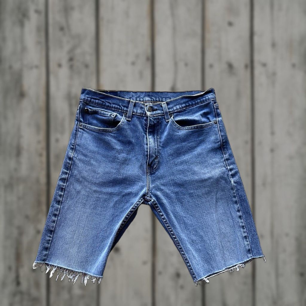Levi's VINTAGE Levi's 505 Blue Denim Shorts Mens 32 Baggy Loose Skater Y2K 90s Hip Hop Size US 32 / EU 48 - 1 Thumbnail