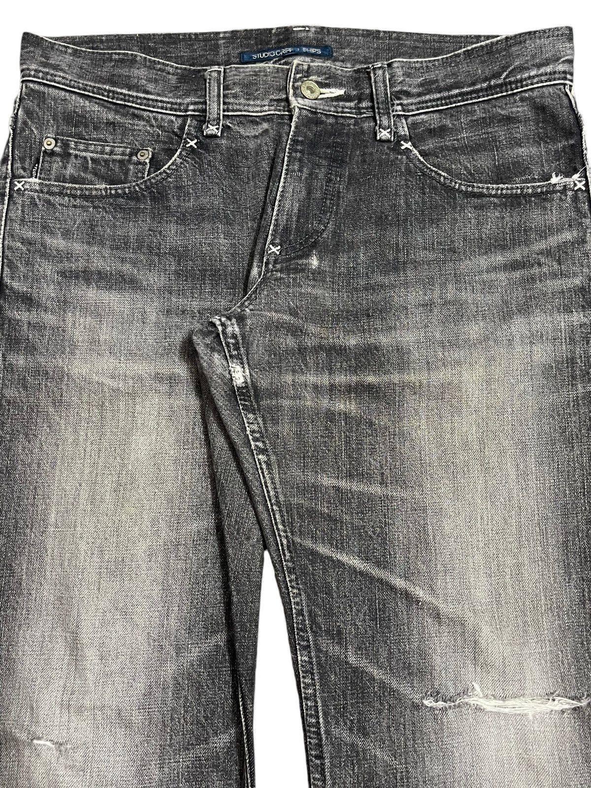 Studio D'Artisan Vintage Japan Studio Oribe Faded Wash Distress Loose Jeans Size US 35 - 4 Thumbnail