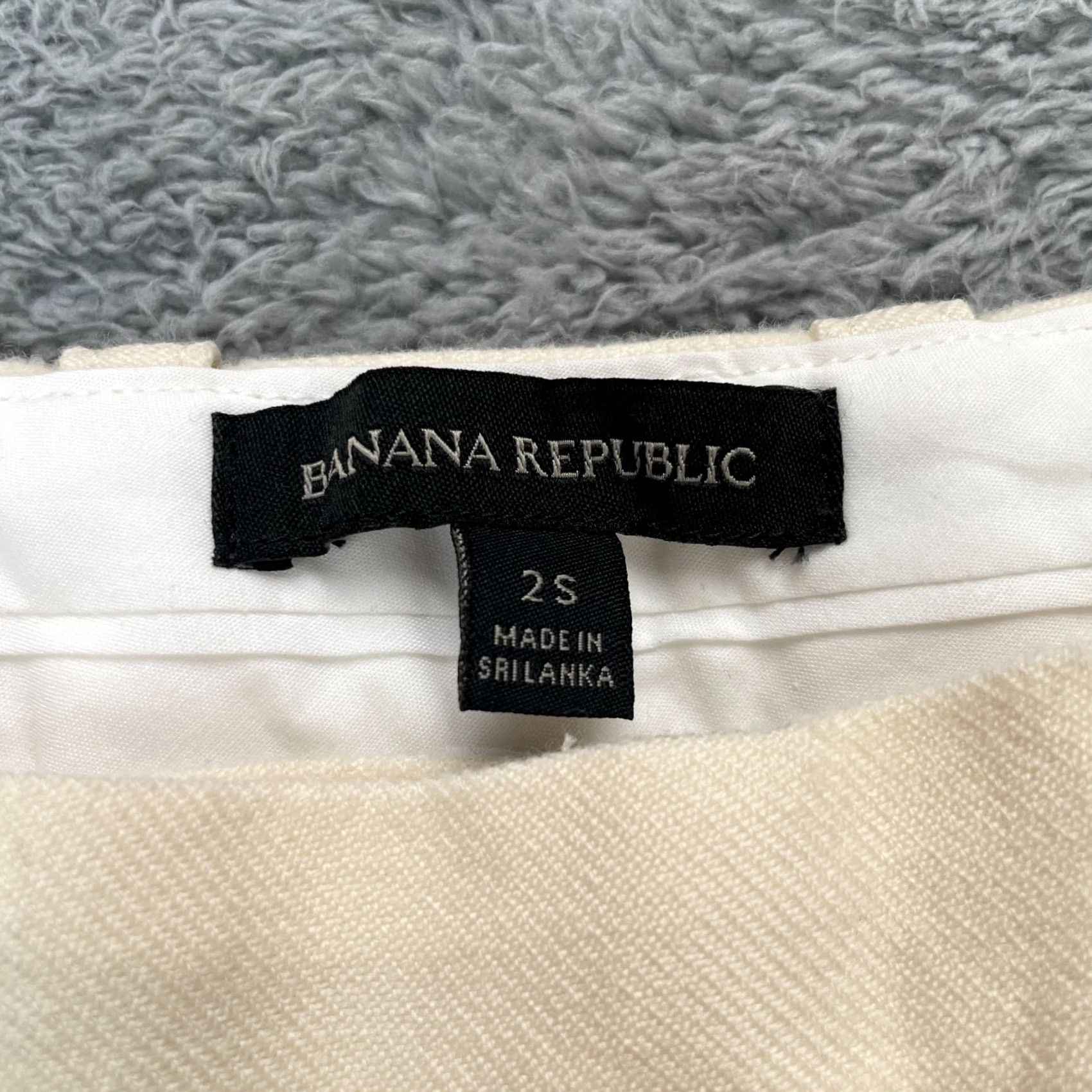 Banana Republic Banana Republic Pants Womens 2S Beige Dress Wide-Leg Lined Wool Blend Business Size 26" / US 2 / IT 38 - 4 Thumbnail