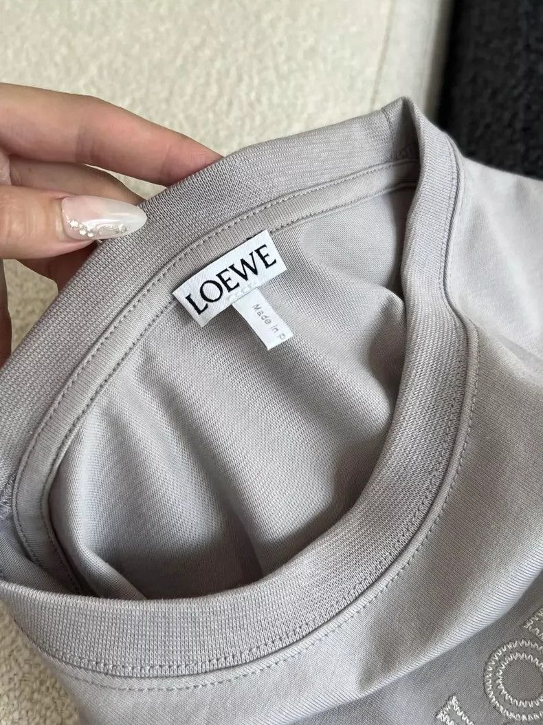 Loewe LOEWE Gray cotton embroidered short sleeve T-shirt Size XS / US 0-2 / IT 36-38 - 5 Thumbnail