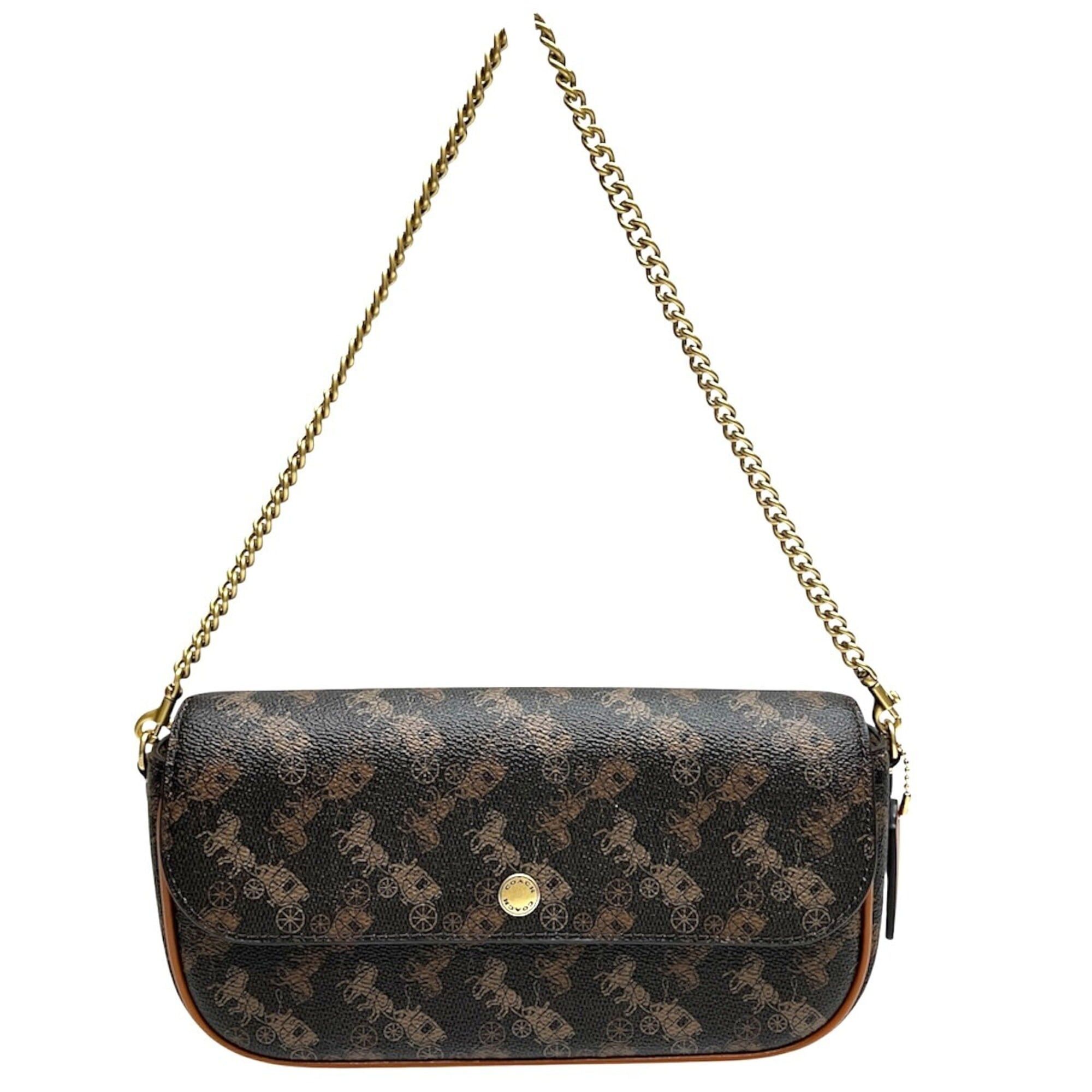 Coach Coach Brooke Flap Chain Bag - Horse and Carriage Print Shoulder Bag, PVC Cowhide Leather, CAN92 B4TXN Size ONE SIZE - 1 Thumbnail