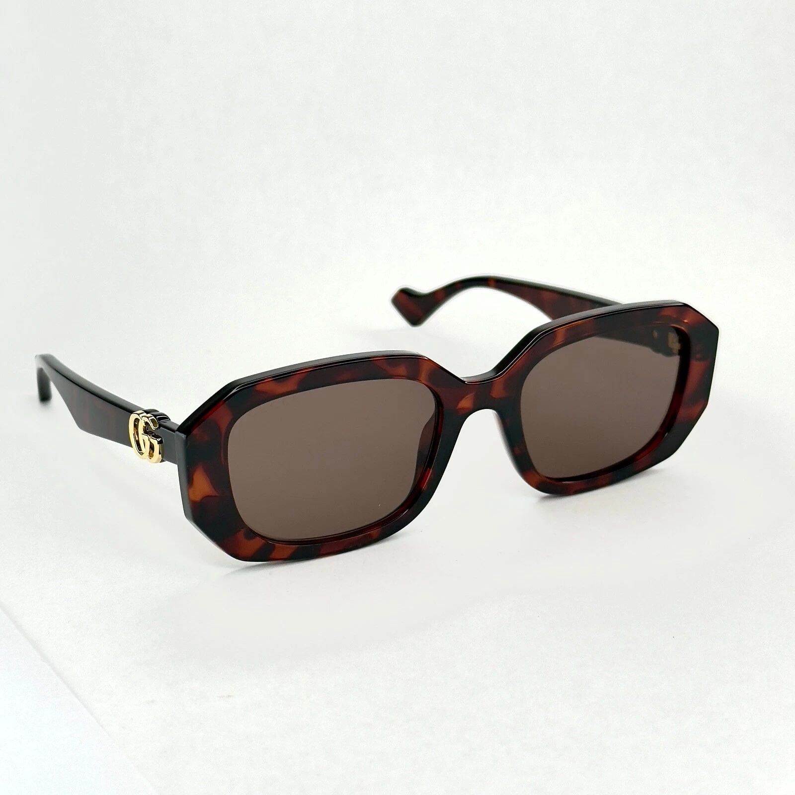 Gucci GUCCI 1535 Brown Geometric Gg1535S Runway Sunglasses 002 Size ONE SIZE - 9 Thumbnail