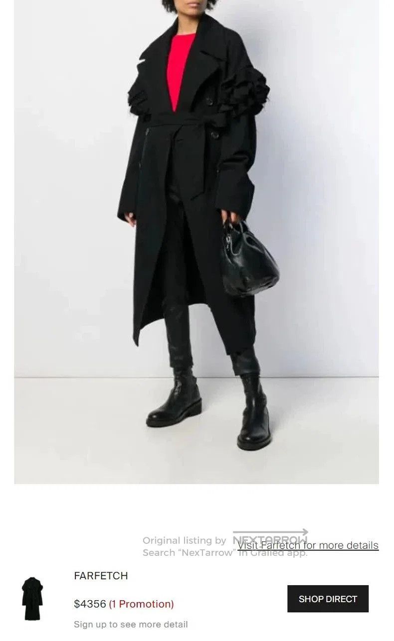 Ann Demeulemeester Ann Demeulemeester Wool Blend Coat. Size US M / EU 48-50 / 2 - 9 Thumbnail