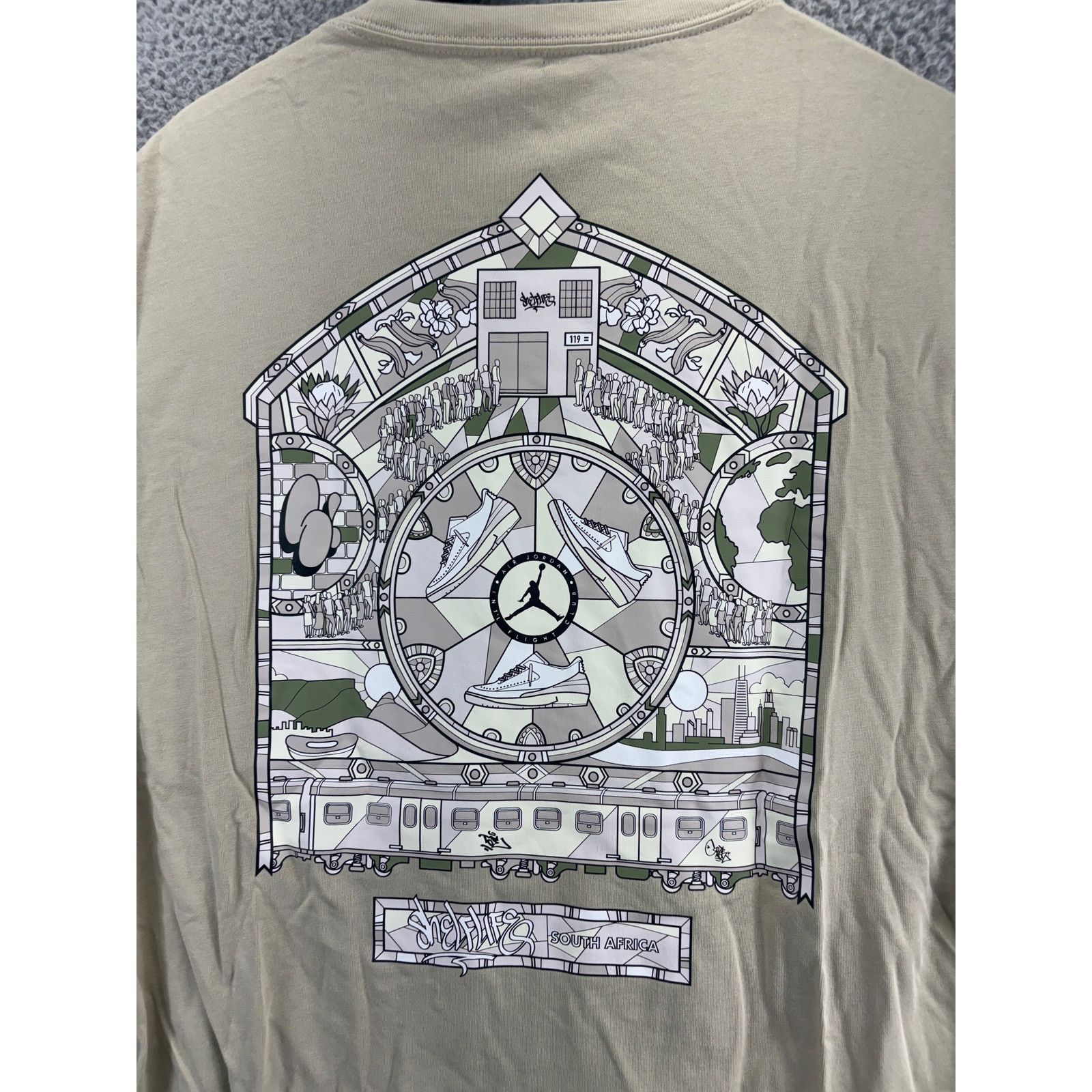 Nike Nike Jordan x Shelflife South Africa Tee Shirt Mens XL Beige Size US XL / EU 56 / 4 - 8 Thumbnail