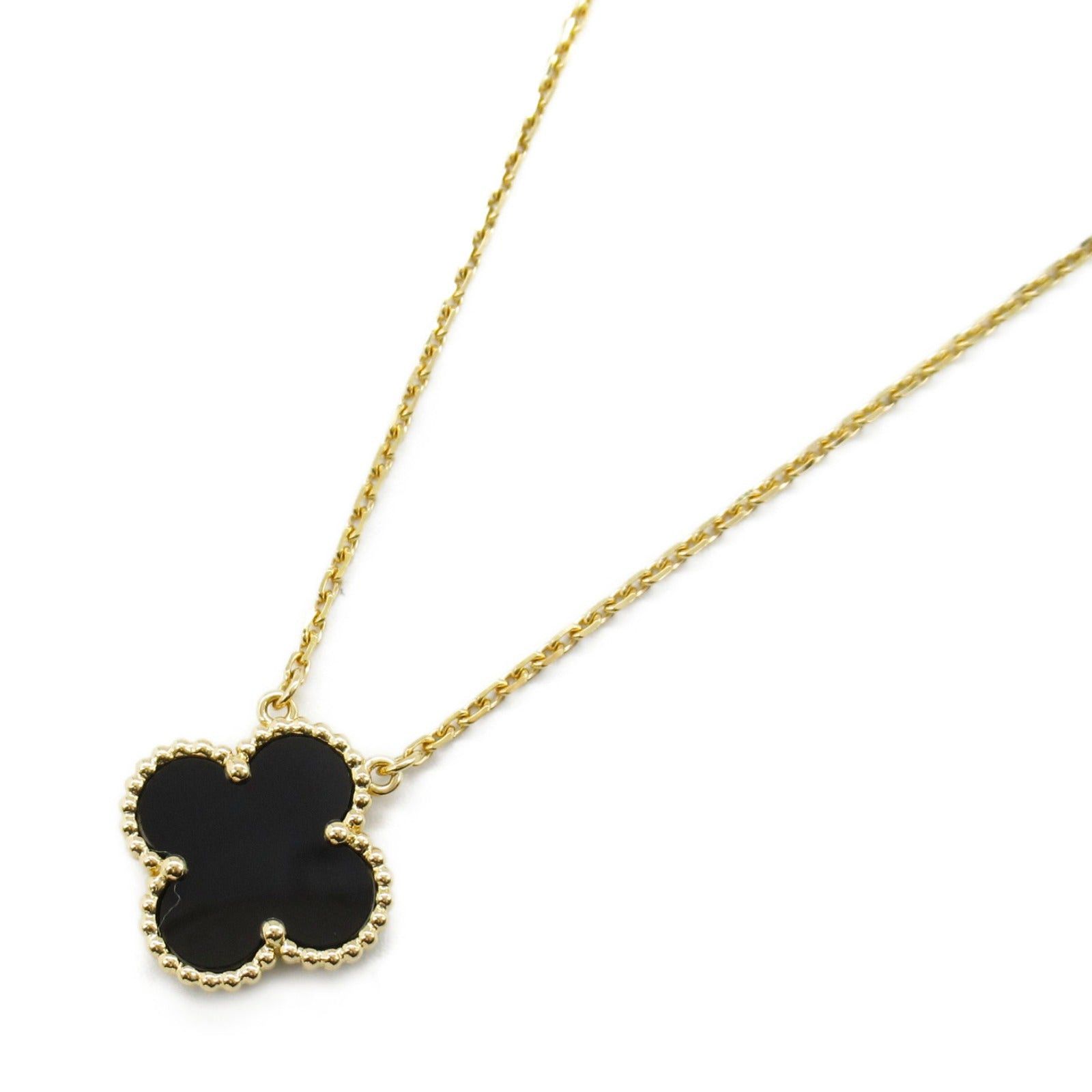 Van Cleef & Arpels Van Cleef Arpels Alhambra Necklace Onyx K18 (Yellow Gold) Black Size ONE SIZE - 1 Thumbnail