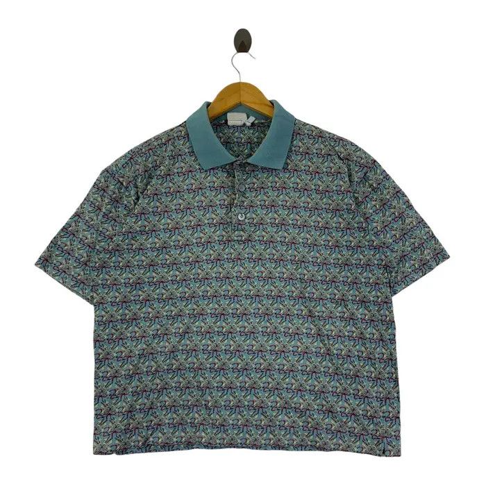 Salvatore Ferragamo Vintage SALVATORE FERRAGAMO AOP Polo Tee Shirt Made In Italy Size L / US 10 / IT 46 - 1 Thumbnail