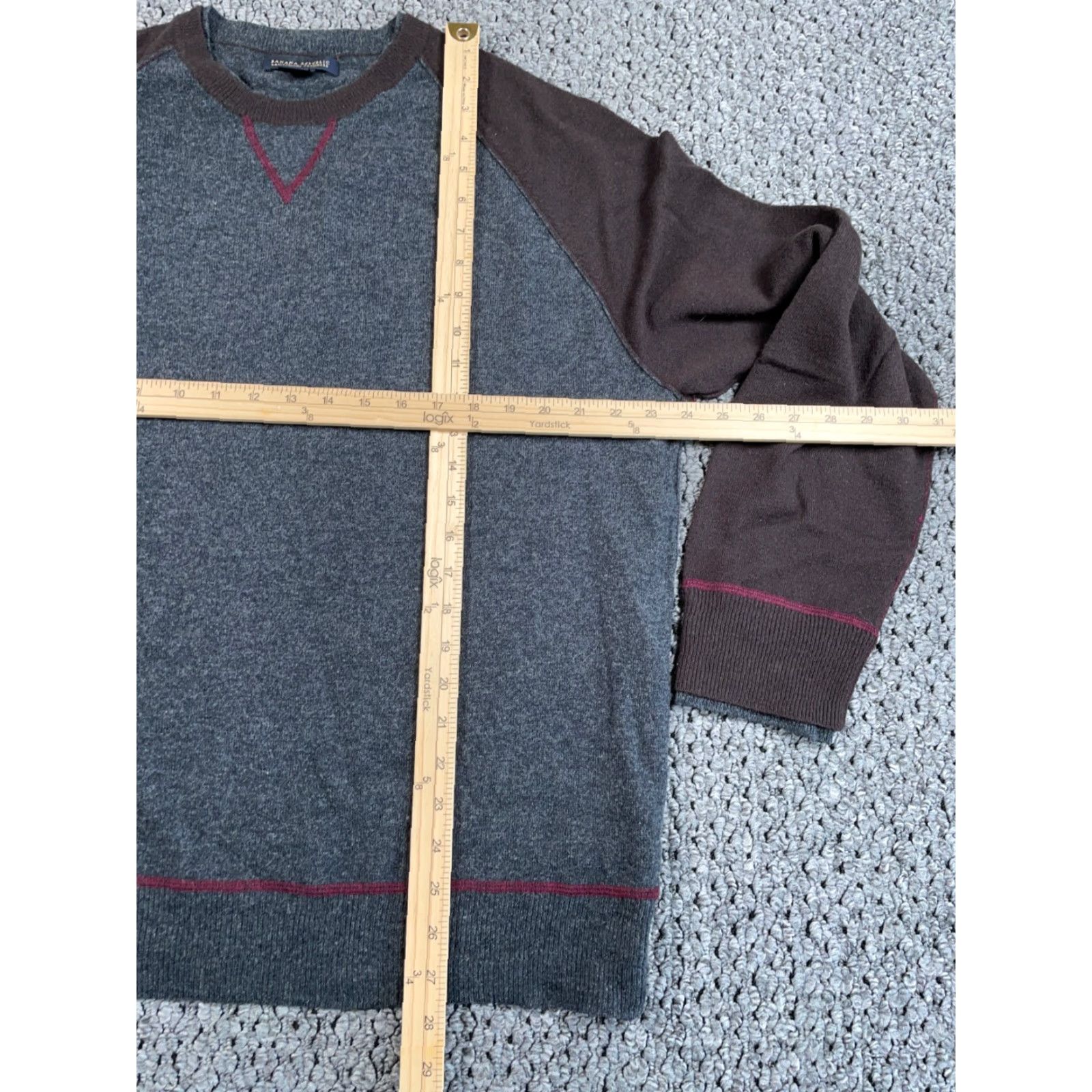Banana Republic Banana Republic Mens Cashmere Wool Raglan Crewneck Sweater XL Gray Brown Size US XL / EU 56 / 4 - 5 Thumbnail