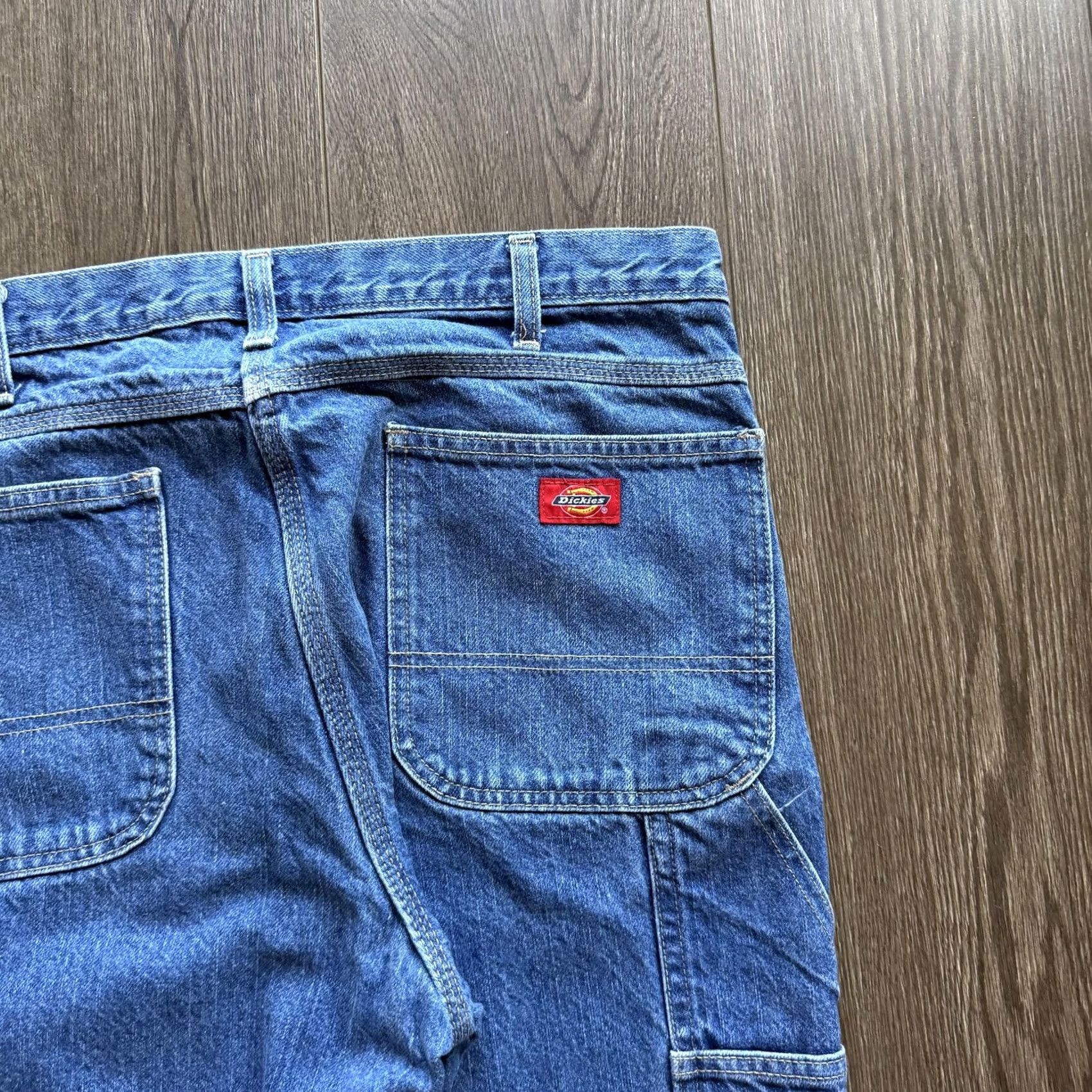 Dickies Dickies Jeans Baggy Y2K Carpenter 36x30 Blue Medium Wash Relaxed Denim Workwear Mens Regular Straight Fit Hats? Size US 36 / EU 52 - 3 Thumbnail